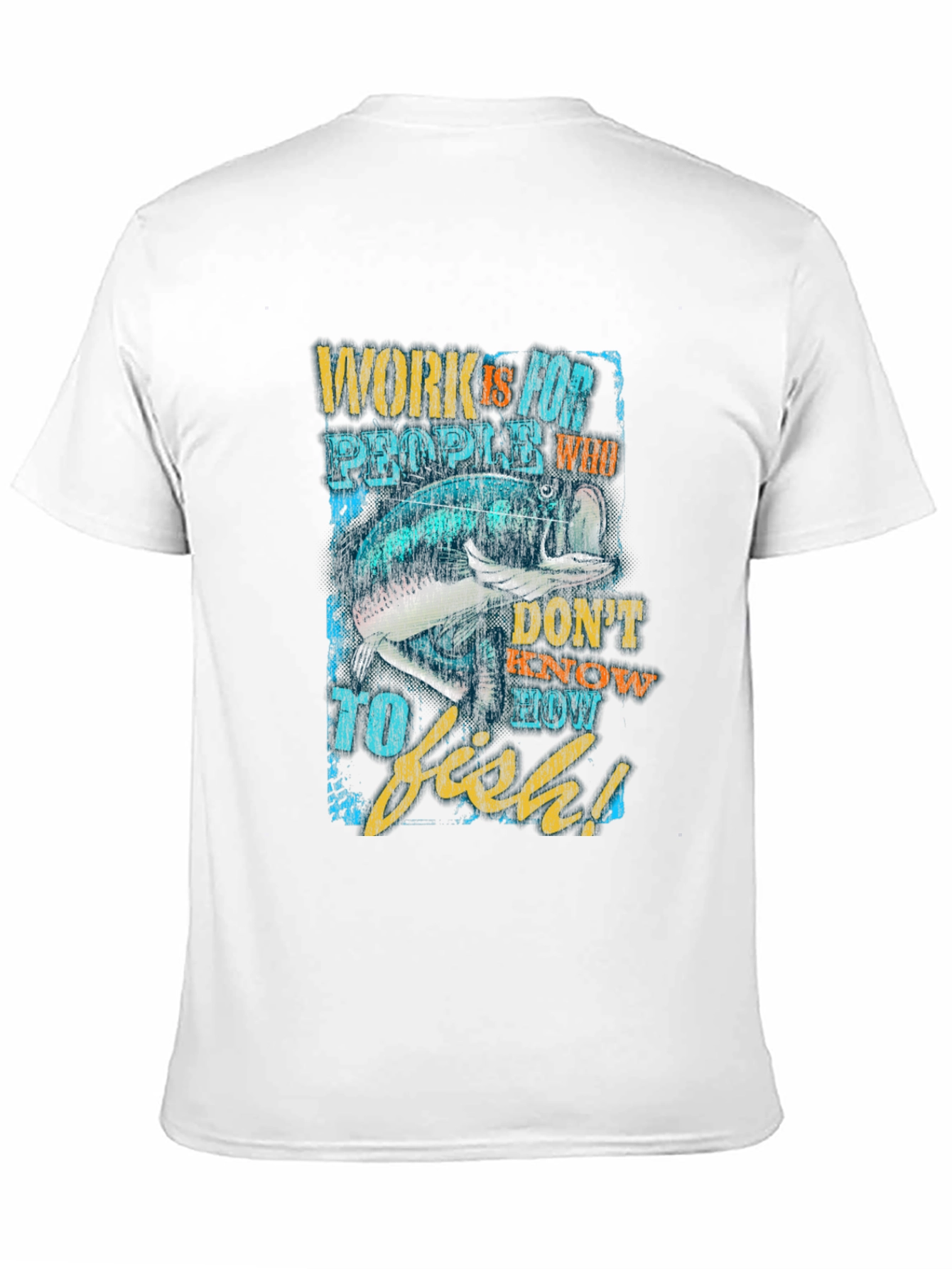Black Fishing Graphic T-Shirt - Work is for People view 11
