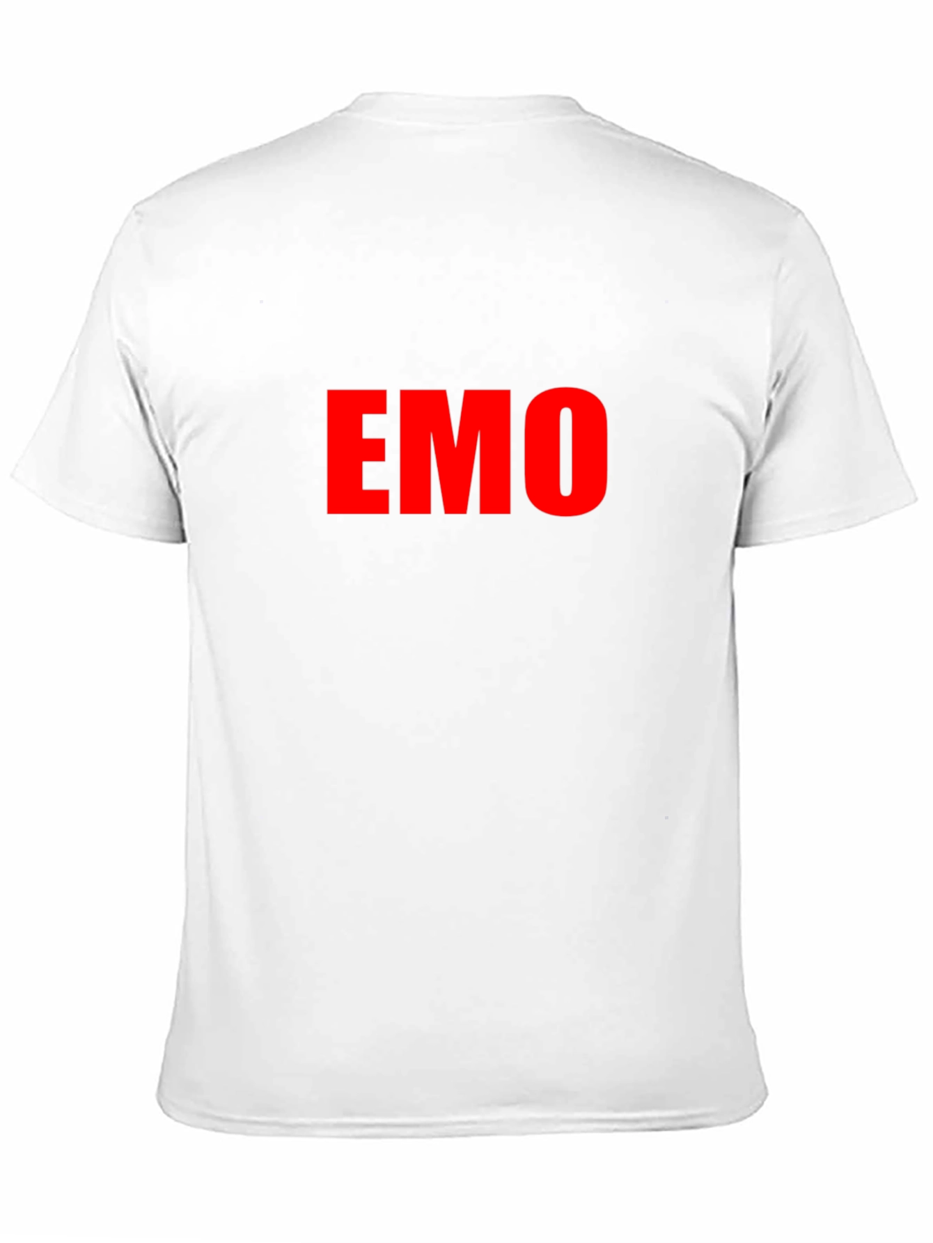Black Emo Tee - Red Lettering Black T-Shirt view 11