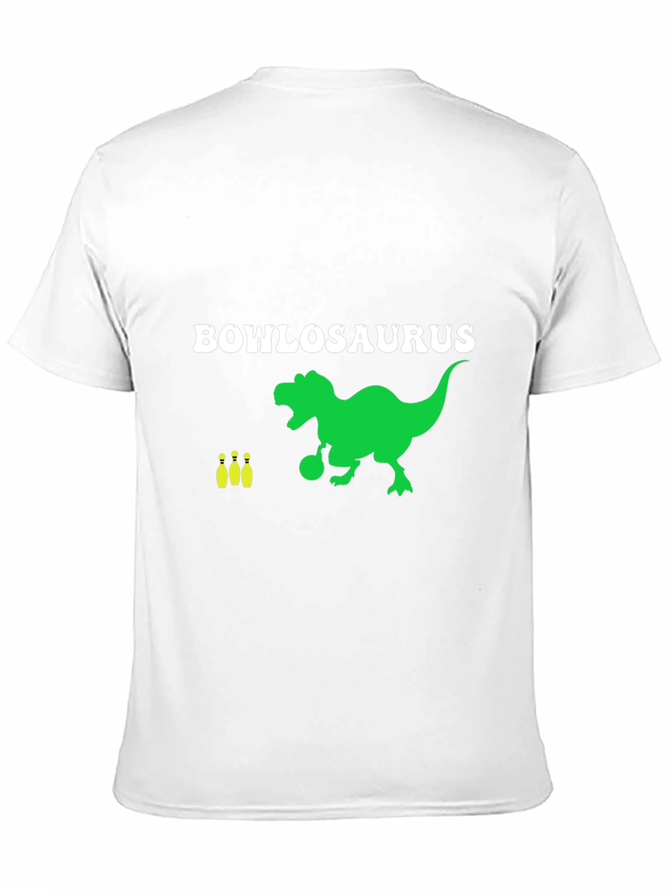 Black Bowlosaurus T-Shirt - Dinosaur Bowling Tee view 11
