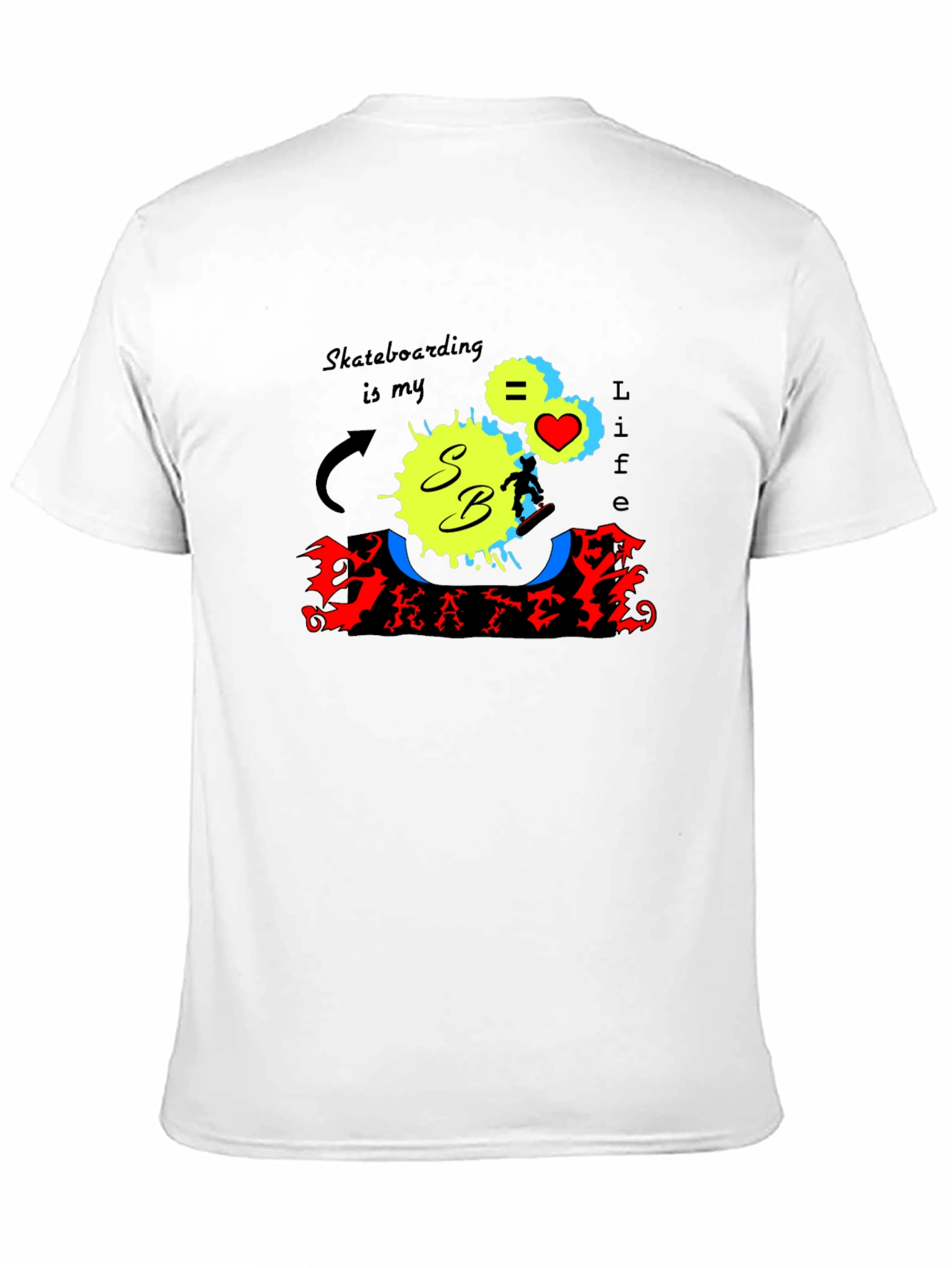 Black Skateboarding is My Life T-Shirt view 11