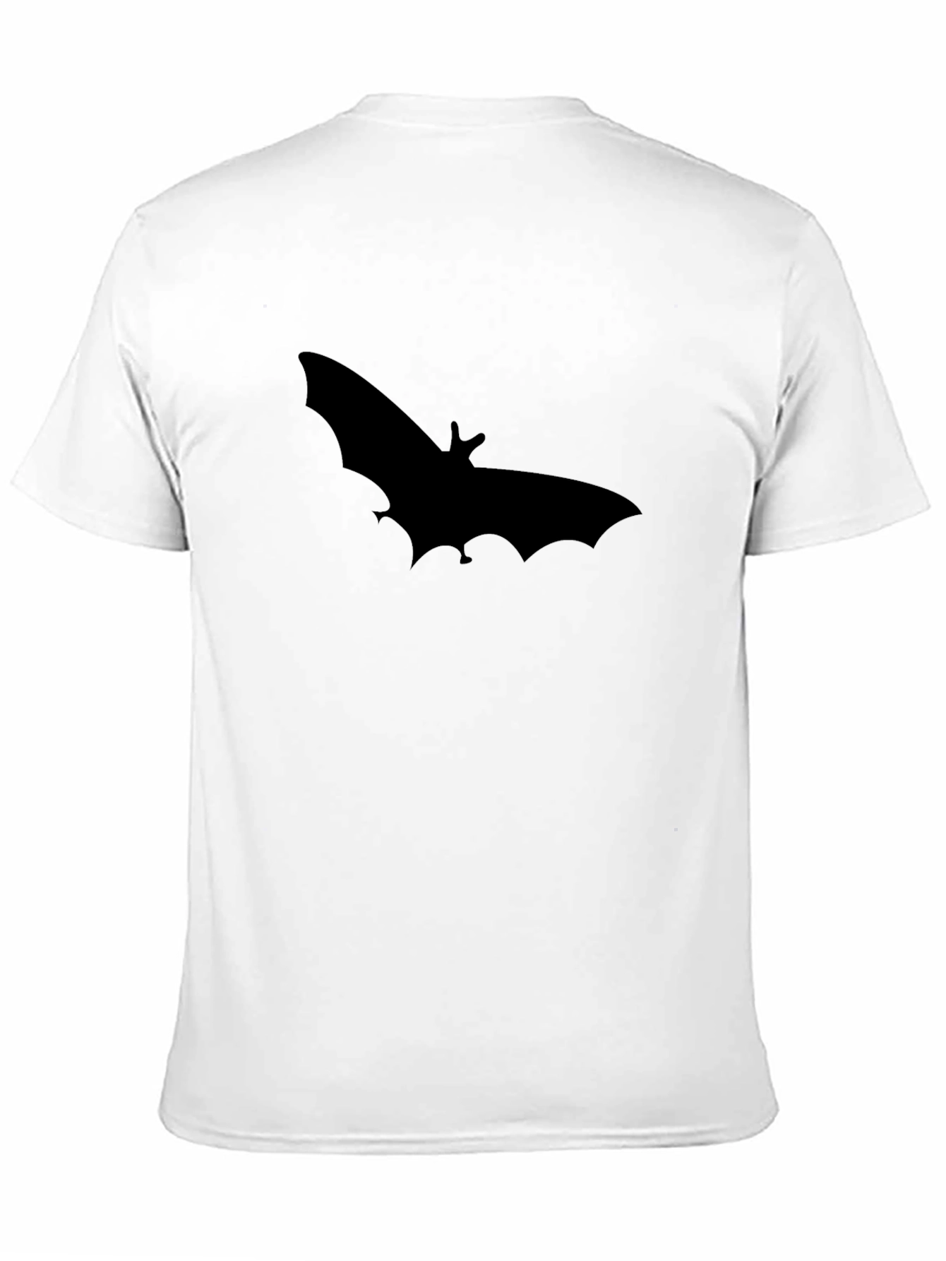 Black Bat Silhouette Graphic Black T-Shirt view 11