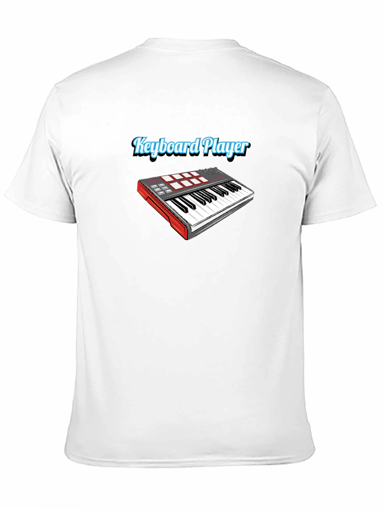 Black Keyboard Player Black T-Shirt view 11