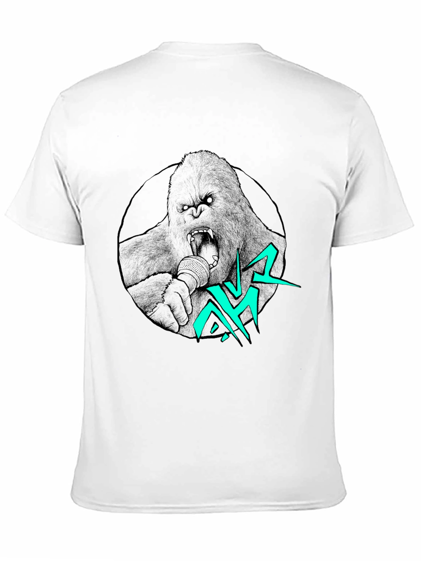 Black Gorilla Singer Graphic Print Black T-Shirt view 11