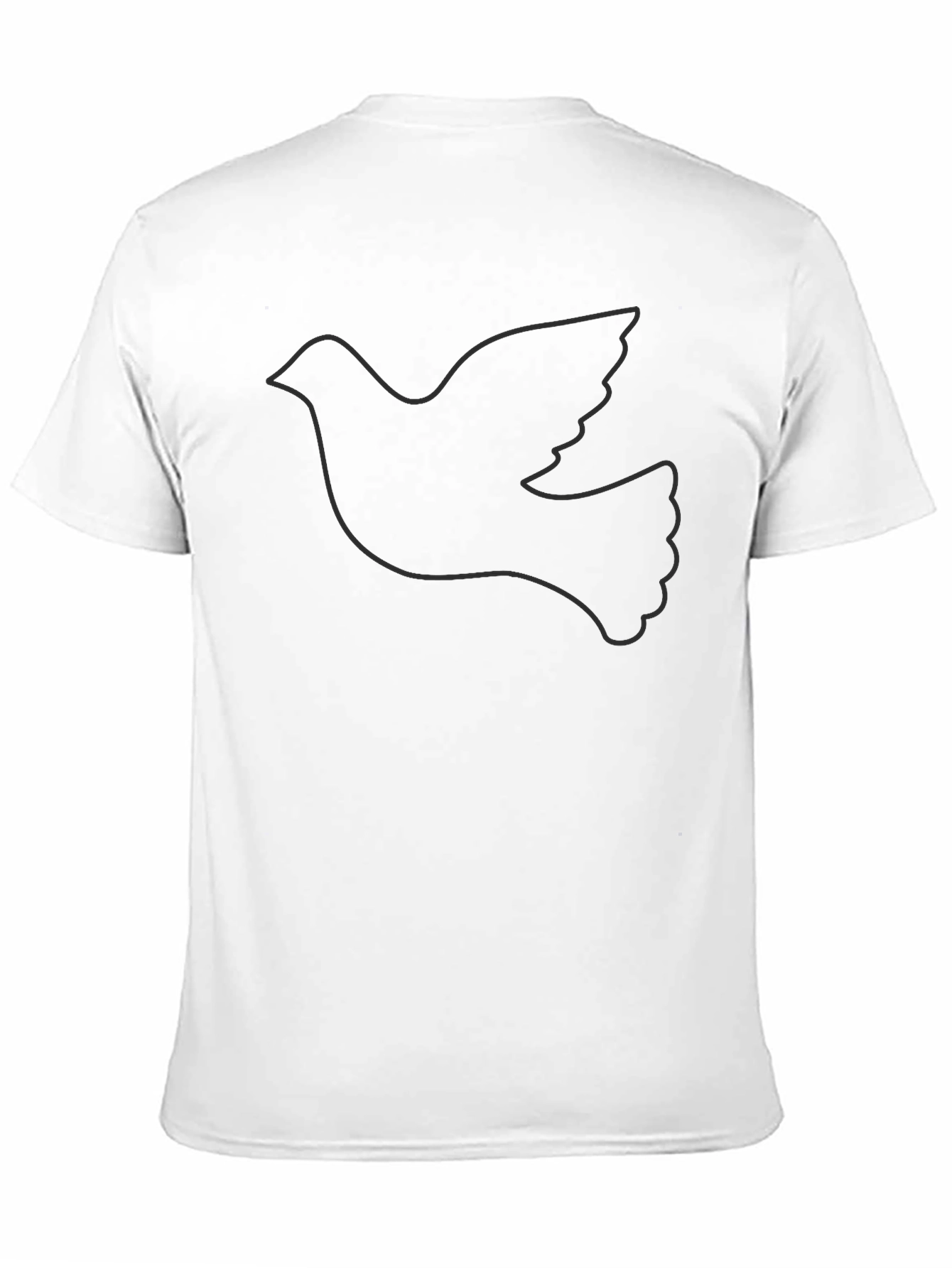 Minimalist Dove Graphic Black T-Shirt - 11