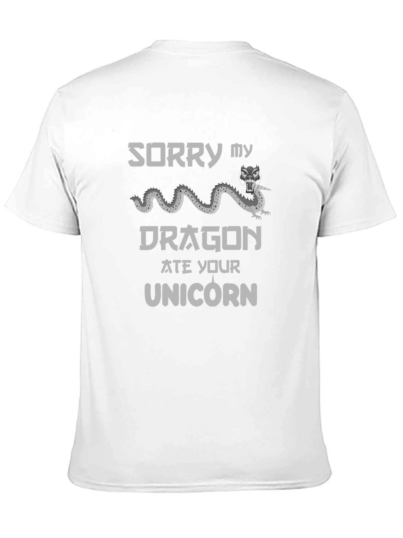 Black Dragon Ate Your Unicorn Graphic T-Shirt view 11