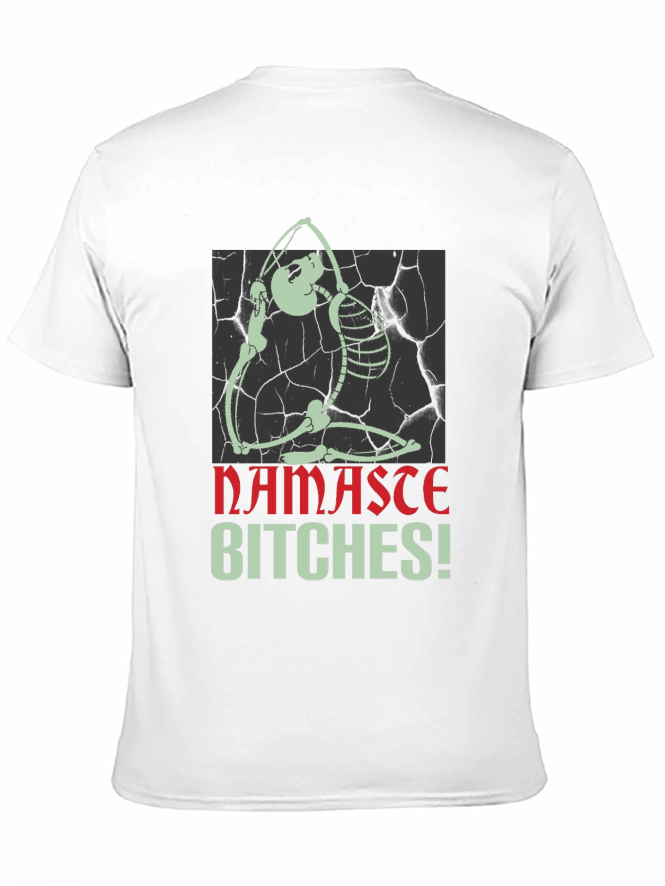 Black Yoga Skeleton Graphic Tee - Namaste Bitches! view 11