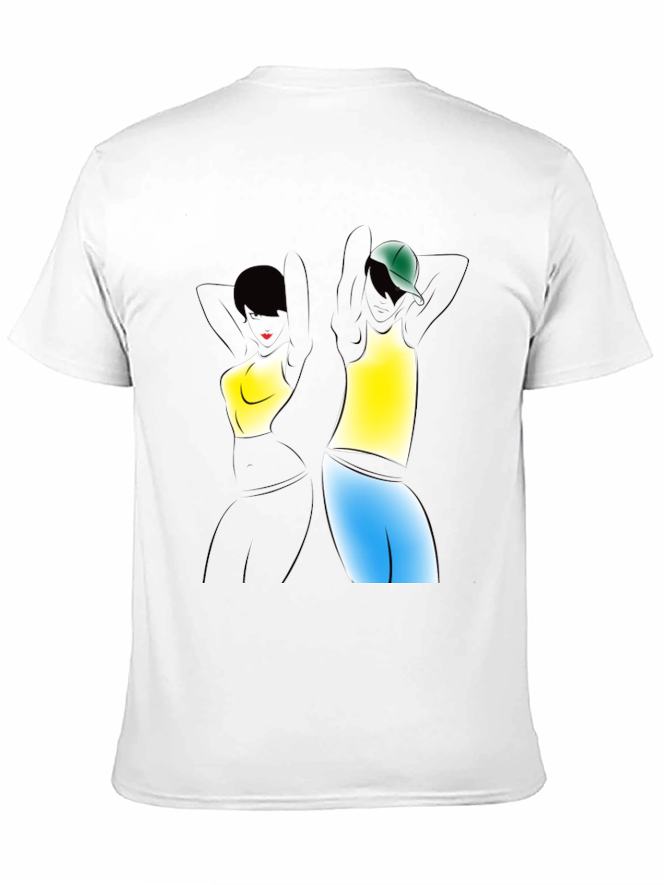 Black Graphic Tee: Stylish Figures Black T-Shirt view 11