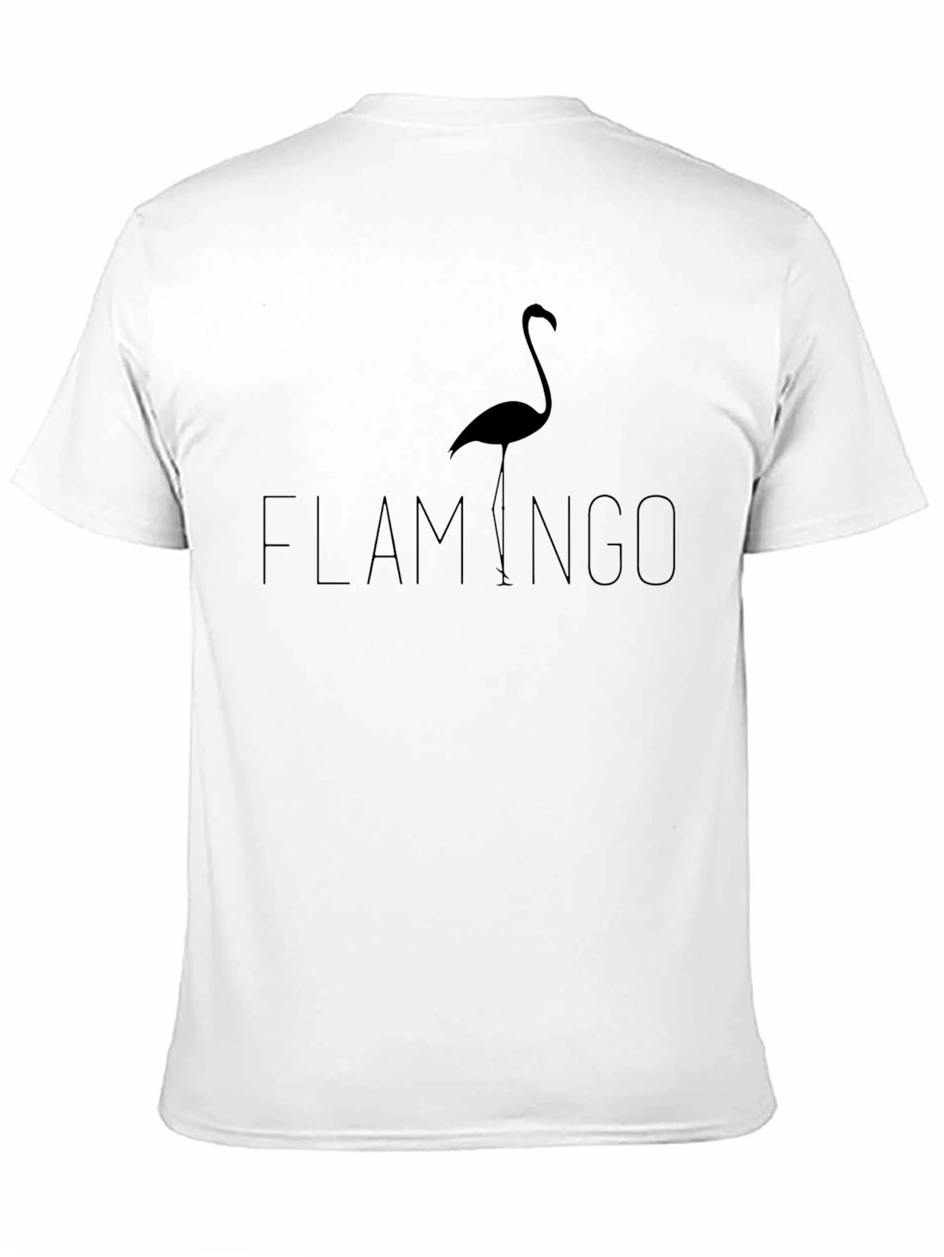 Black Flamingo Graphic Print T-Shirt - Black view 11