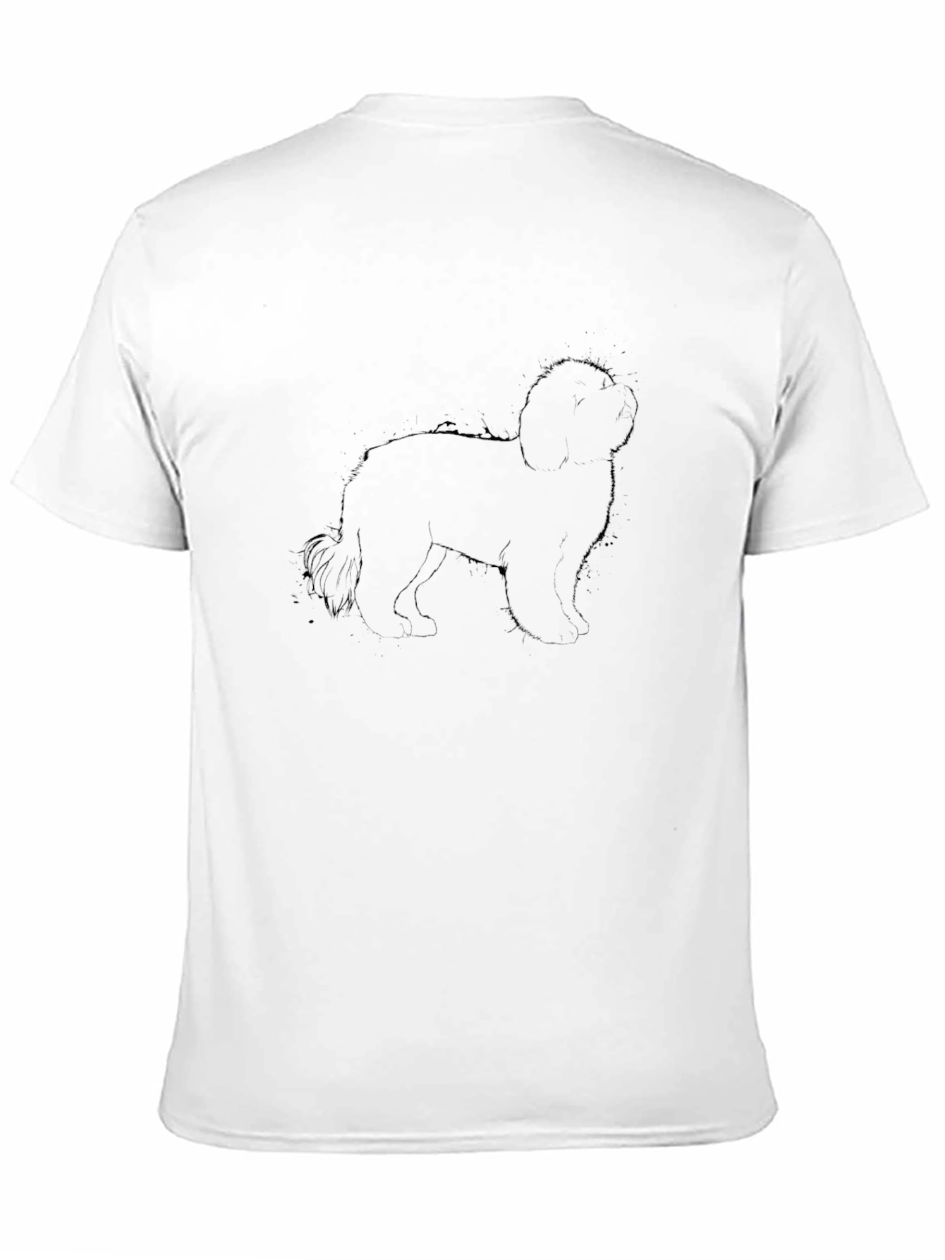 Black Black Dog Graphic T-Shirt, Casual Wear view 11