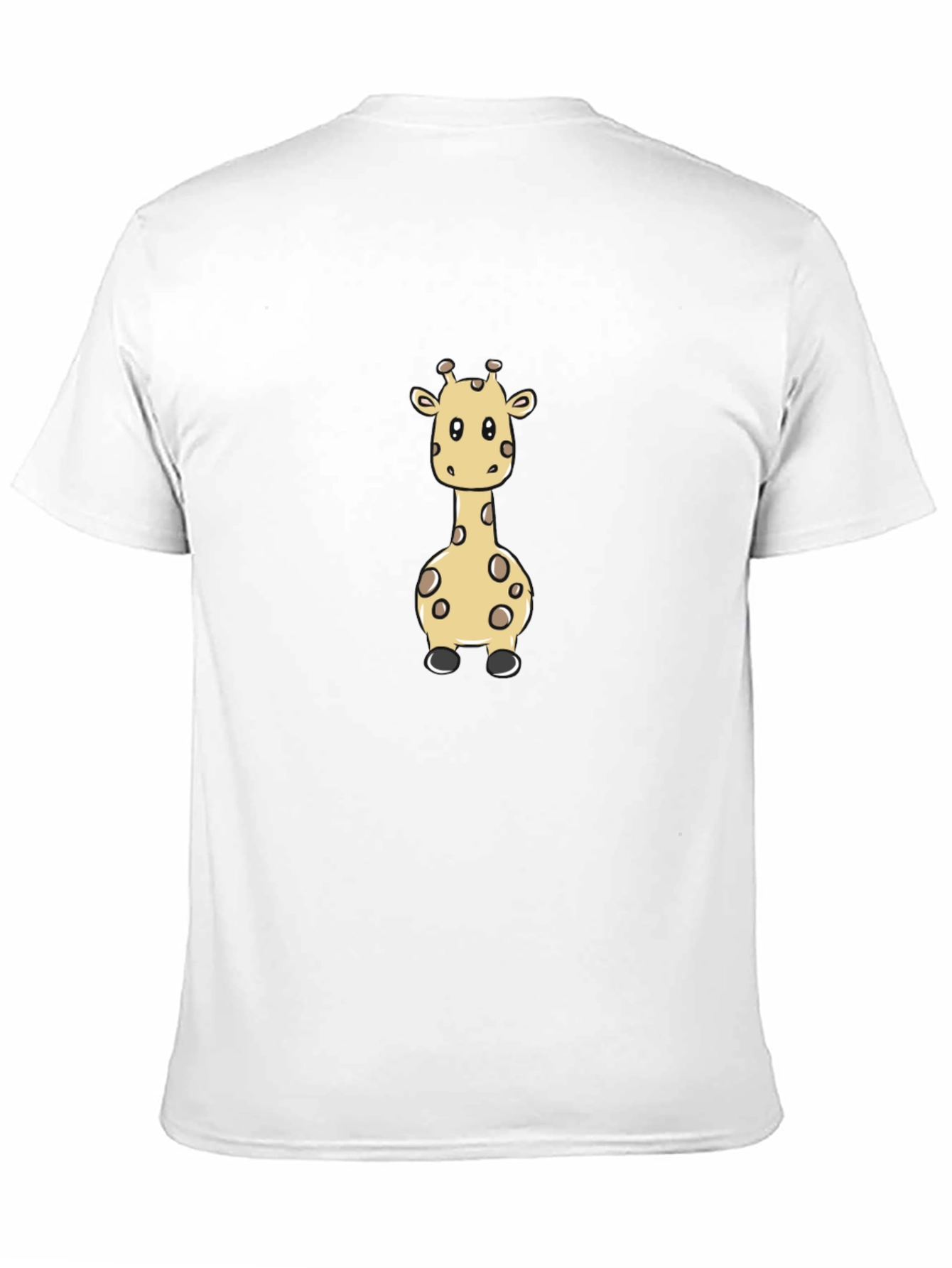 Black Cute Giraffe Graphic Print Black T-Shirt view 11