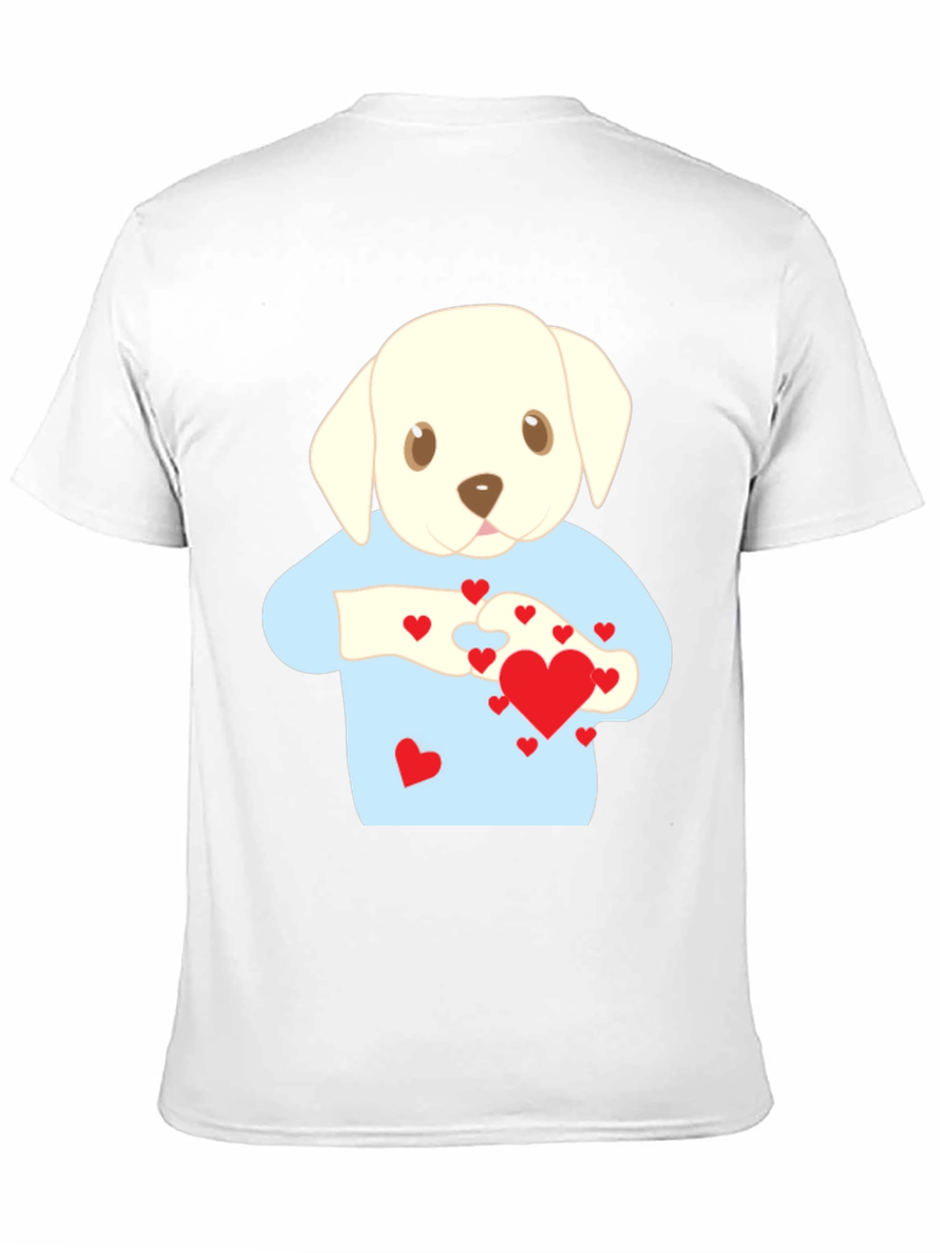 Black Puppy Love T-Shirt - Heart Puzzle Graphic Tee view 11