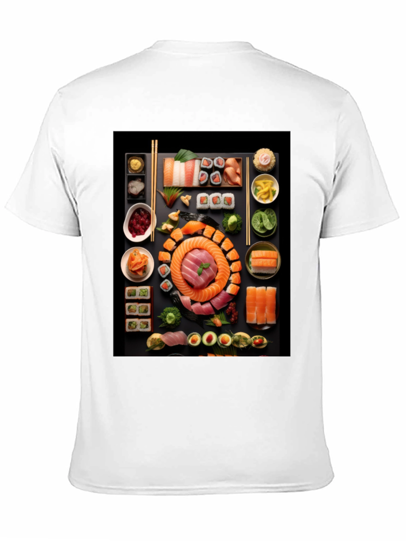 Black Sushi T-Shirt: Unique Foodie Fashion view 11