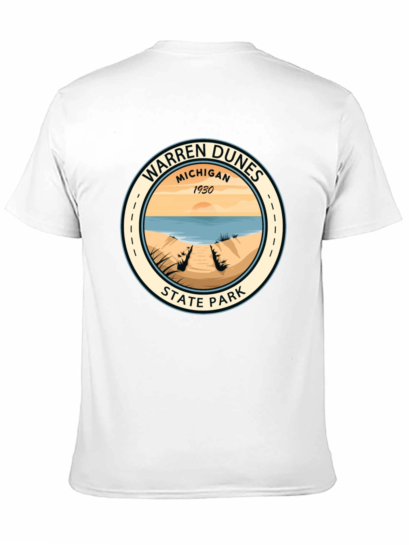 Black Warren Dunes State Park Black T-Shirt view 11