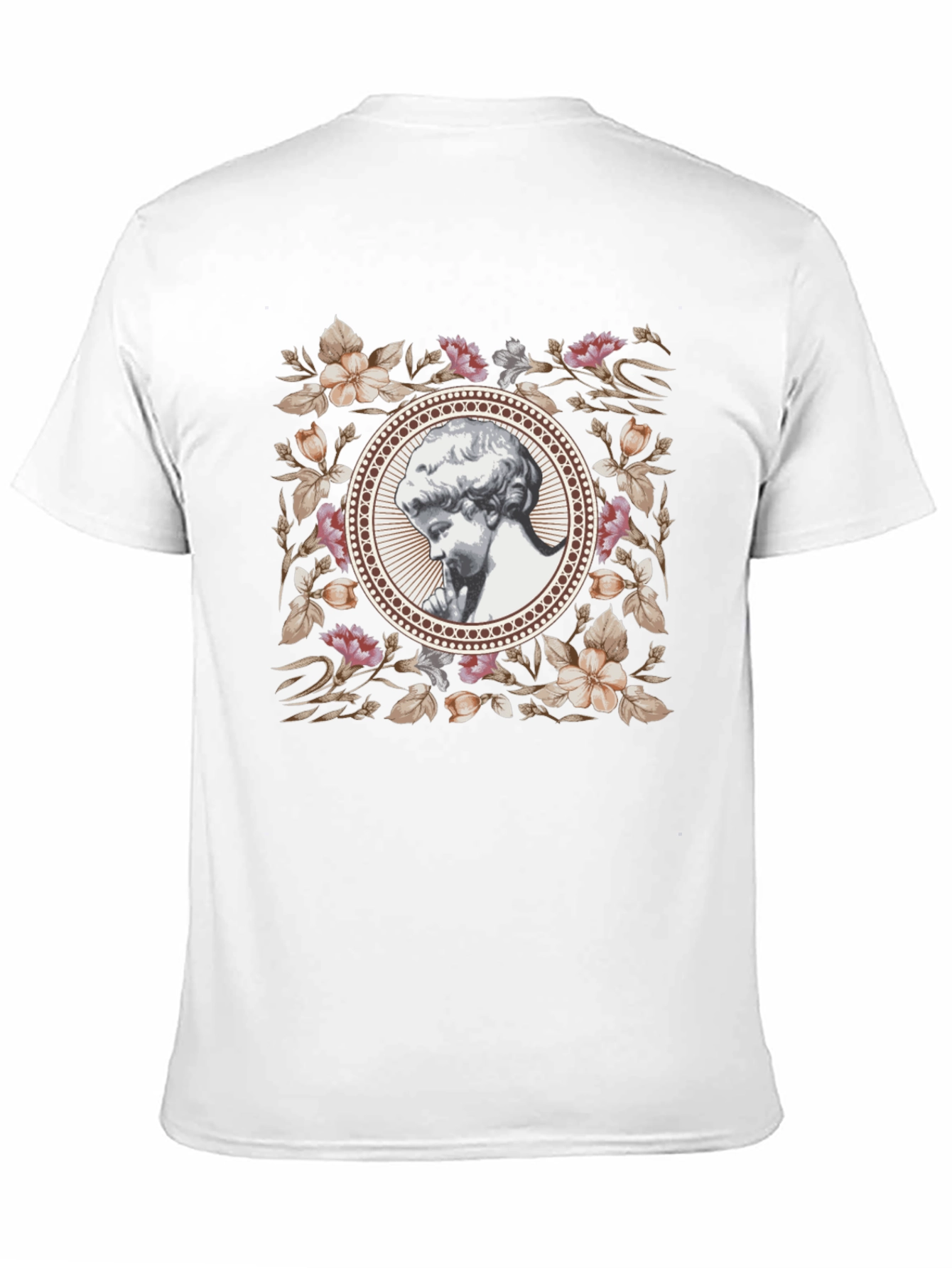 Black Floral Angel Graphic T-Shirt - Black view 11