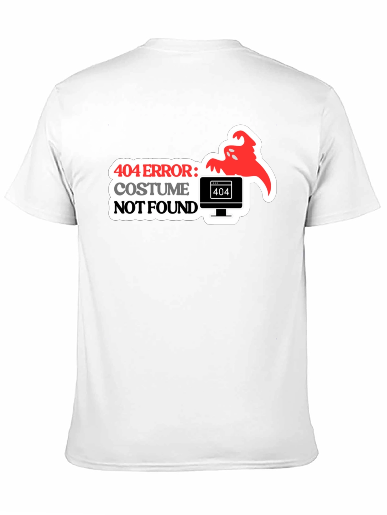 Black 404 Costume Not Found Halloween Tee view 11