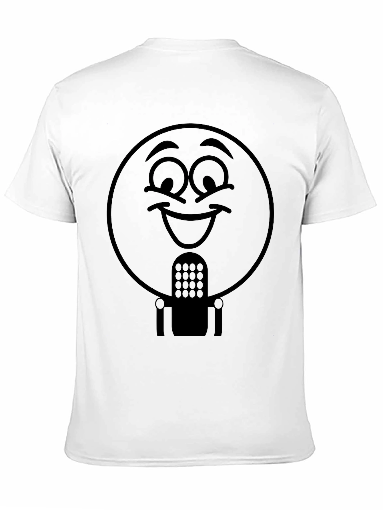 Black Funny Robot Face Graphic T-Shirt view 11