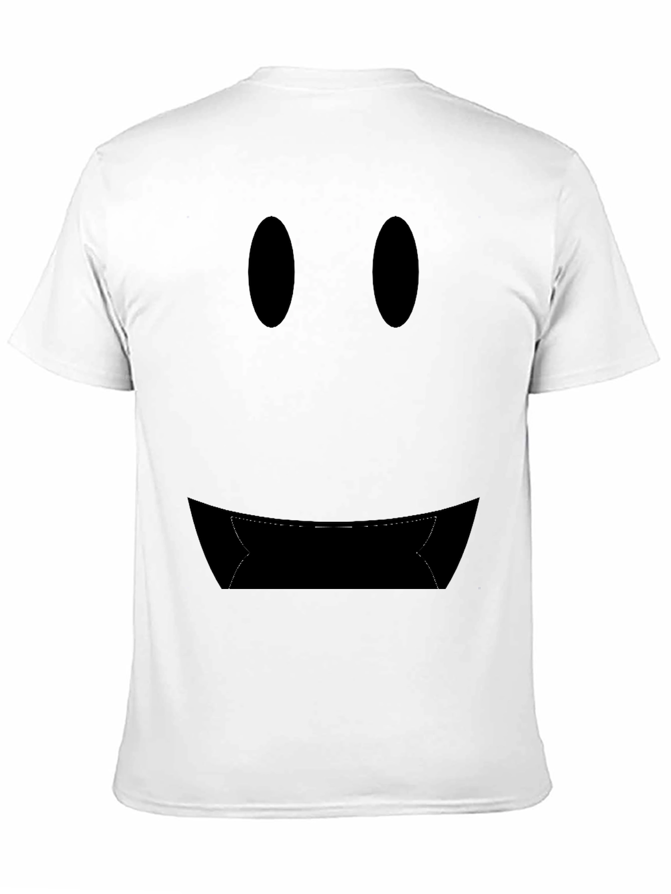 Black Ominous Face Graphic Tee - Black Crew Neck view 11