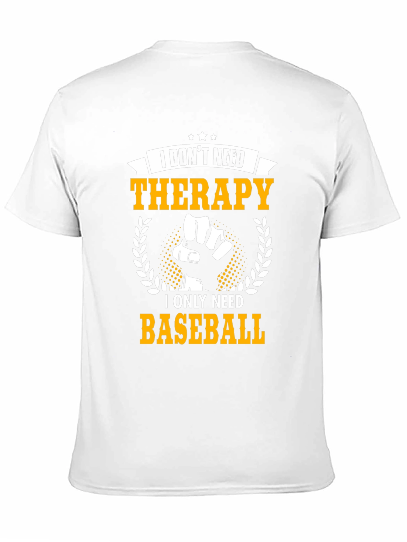 Black Funny Baseball T-Shirt: I Don't Need Therapy view 11