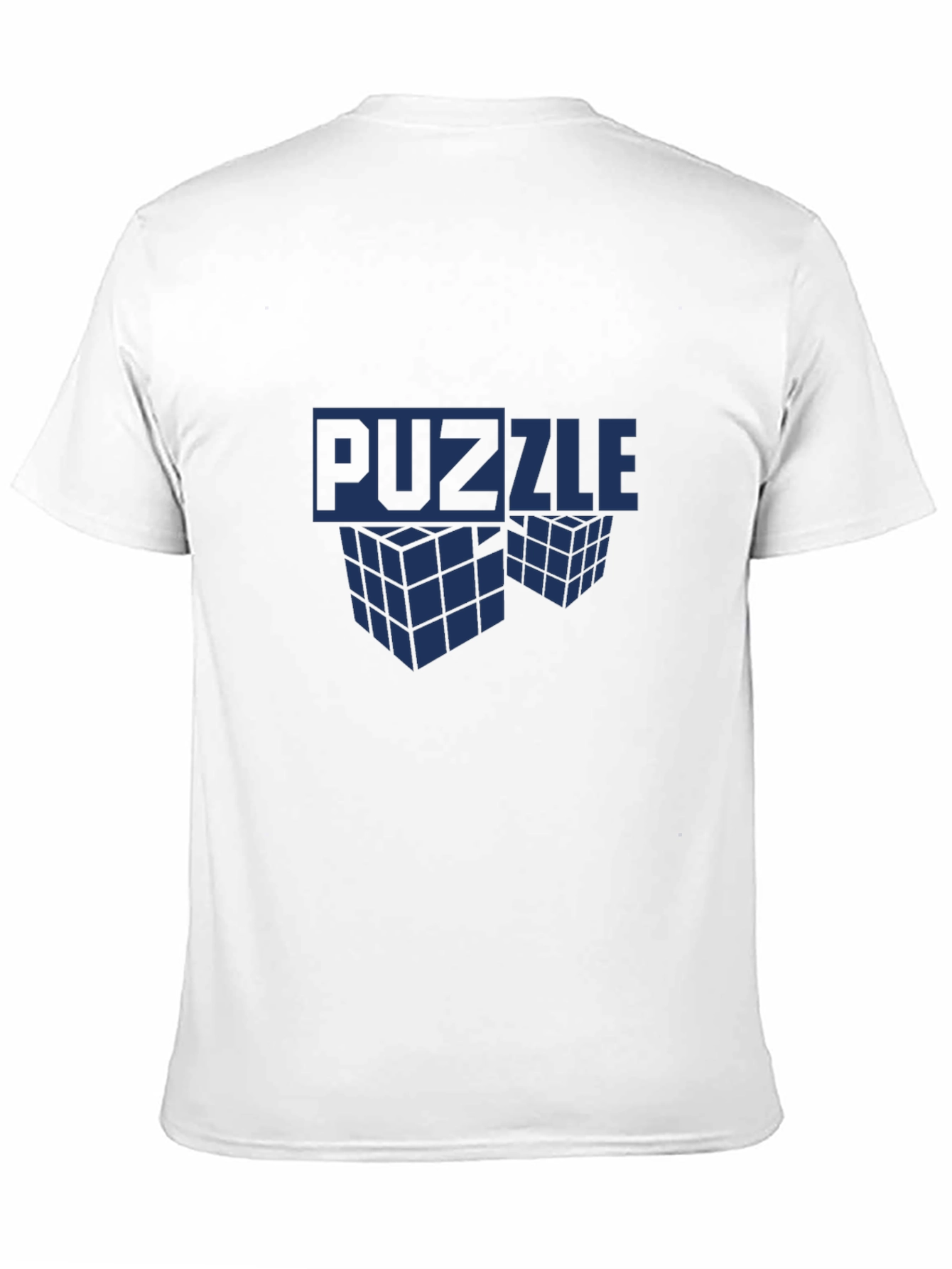 Black Puzzle Cube Graphic T-Shirt - Mens Crew Neck Tee view 11