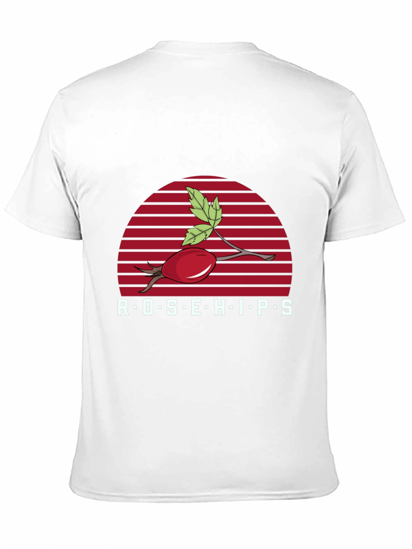 Black Rosehips Graphic Tee - Unisex Black T-Shirt view 11