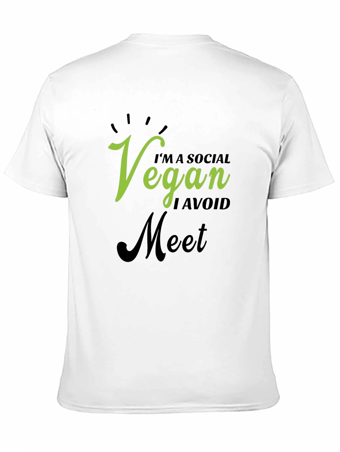 Vegan Social Avoid Meet Graphic T-Shirt - 11