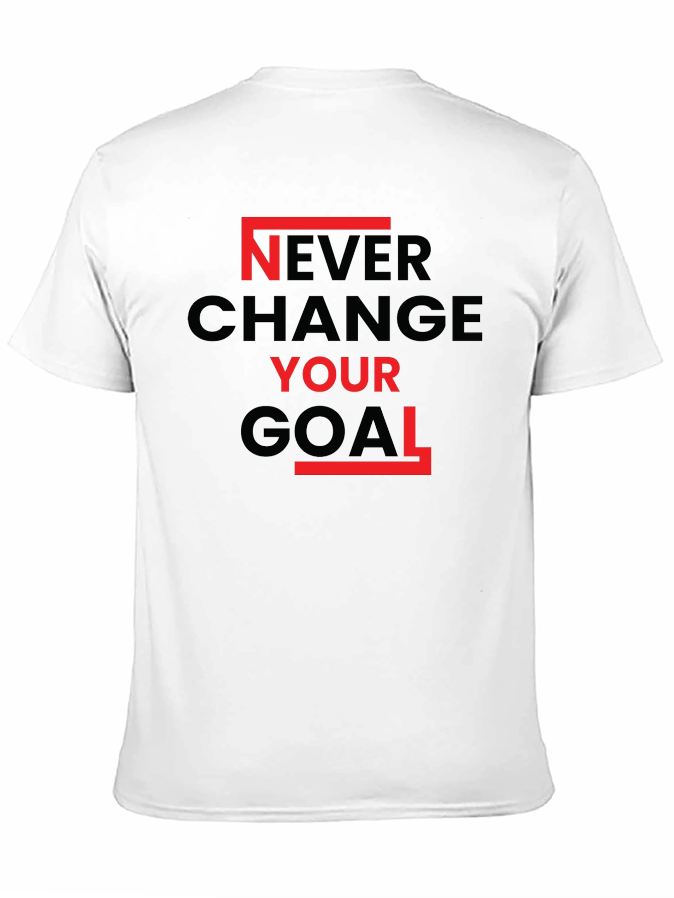 Black Never Change Your Goal Graphic Tee view 11