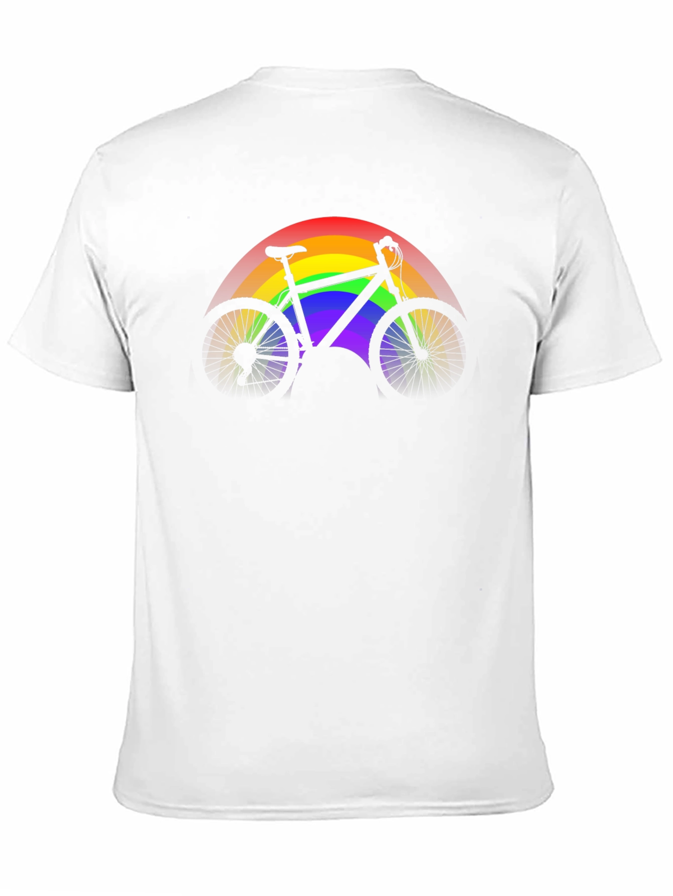 Black Rainbow Bike Graphic Tee - Pride Ride Shirt view 11