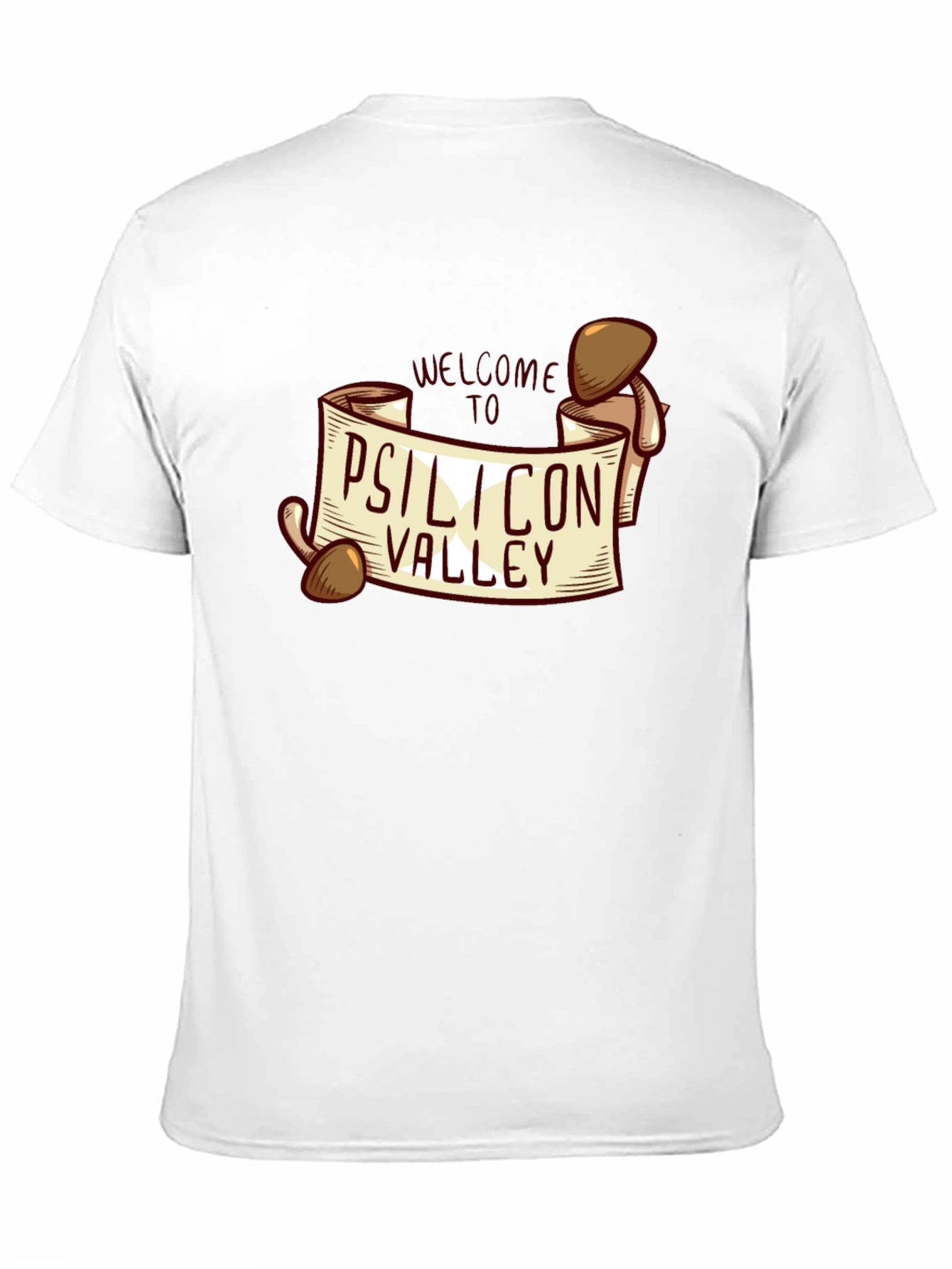 Black Psilicon Valley T-Shirt - Funny Mushroom Graphic Tee view 11