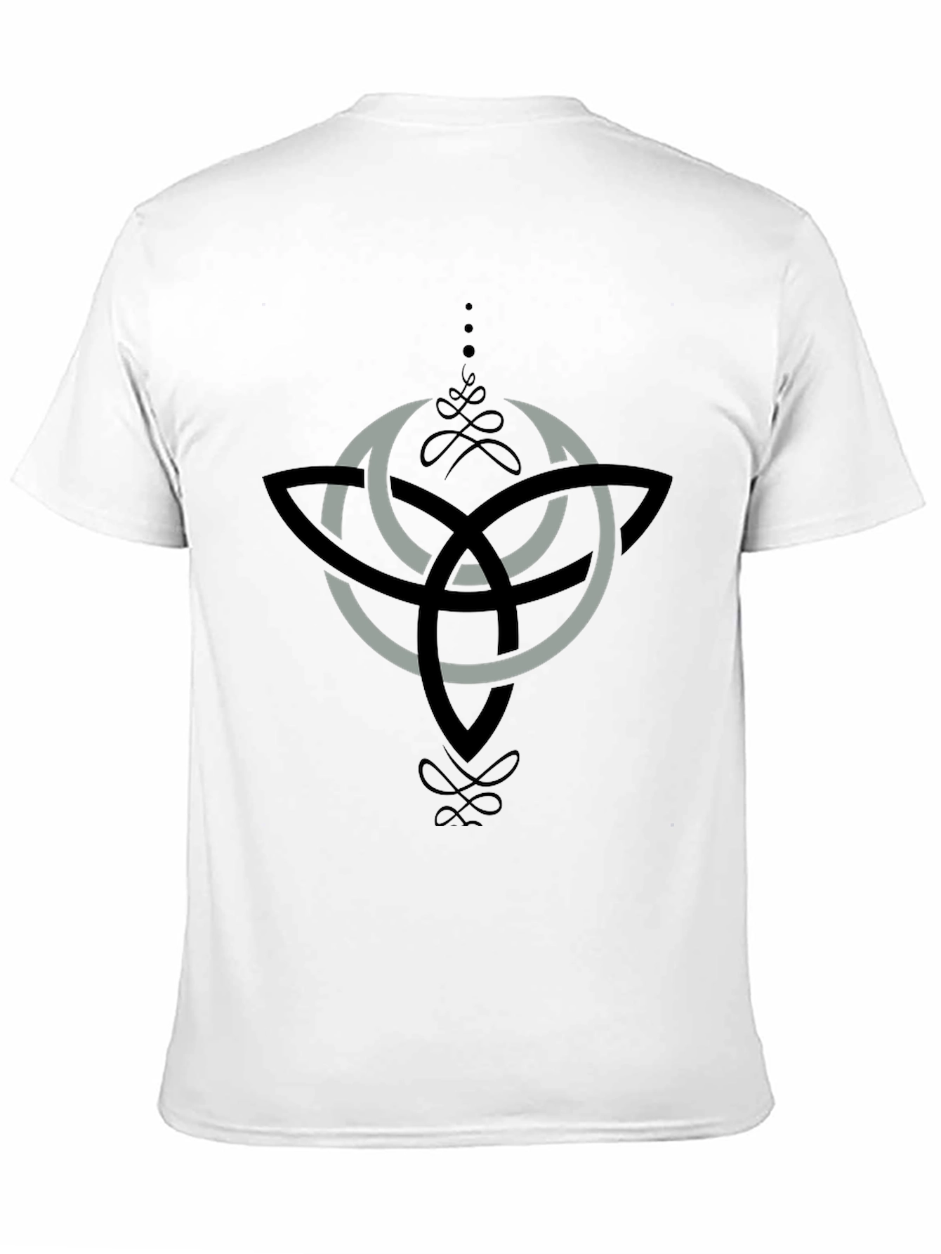Black Celtic Knot Graphic T-Shirt - Black Cotton Blend view 11