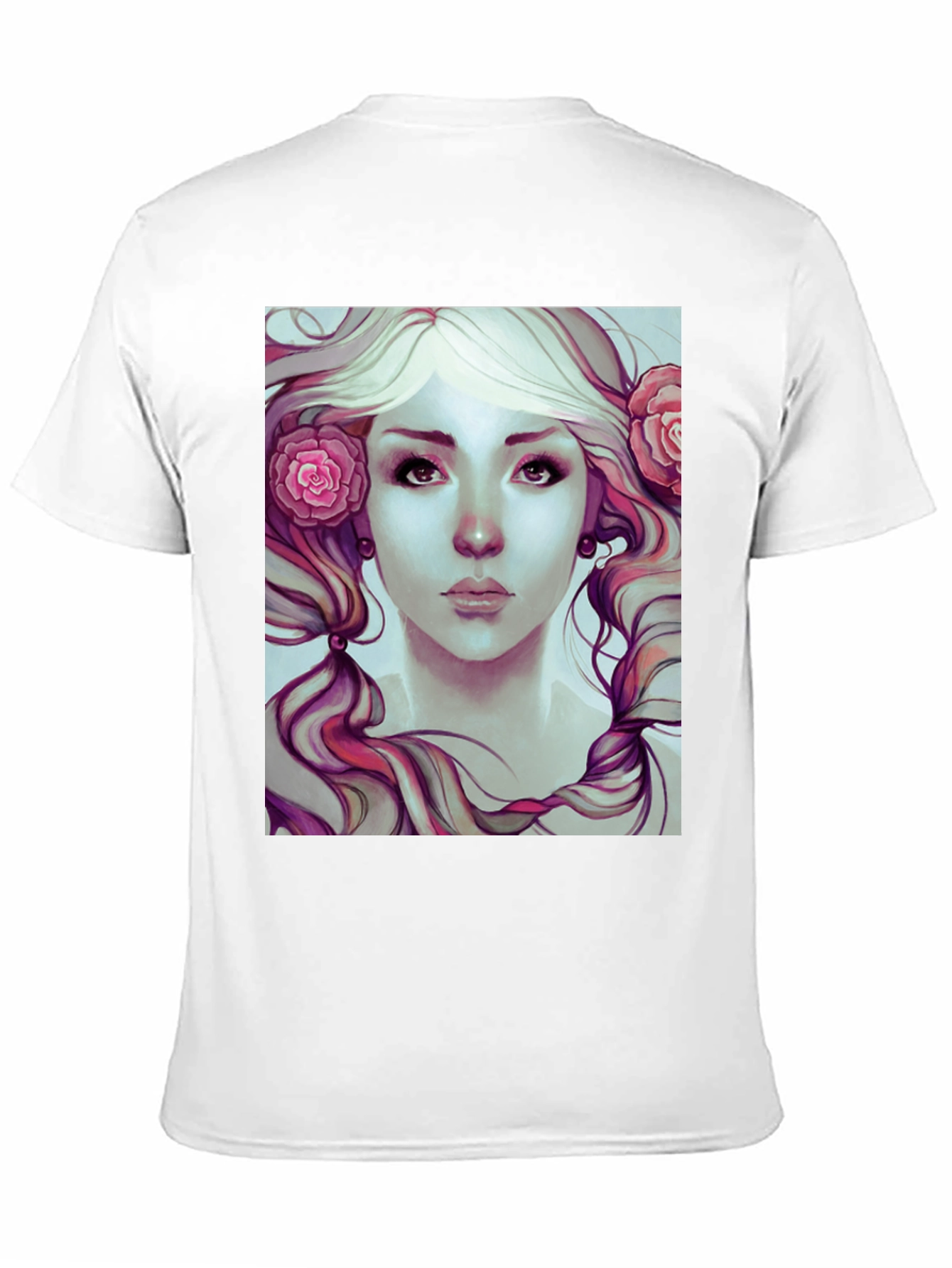 Black Floral Beauty Graphic Tee - Soft Black Cotton view 11