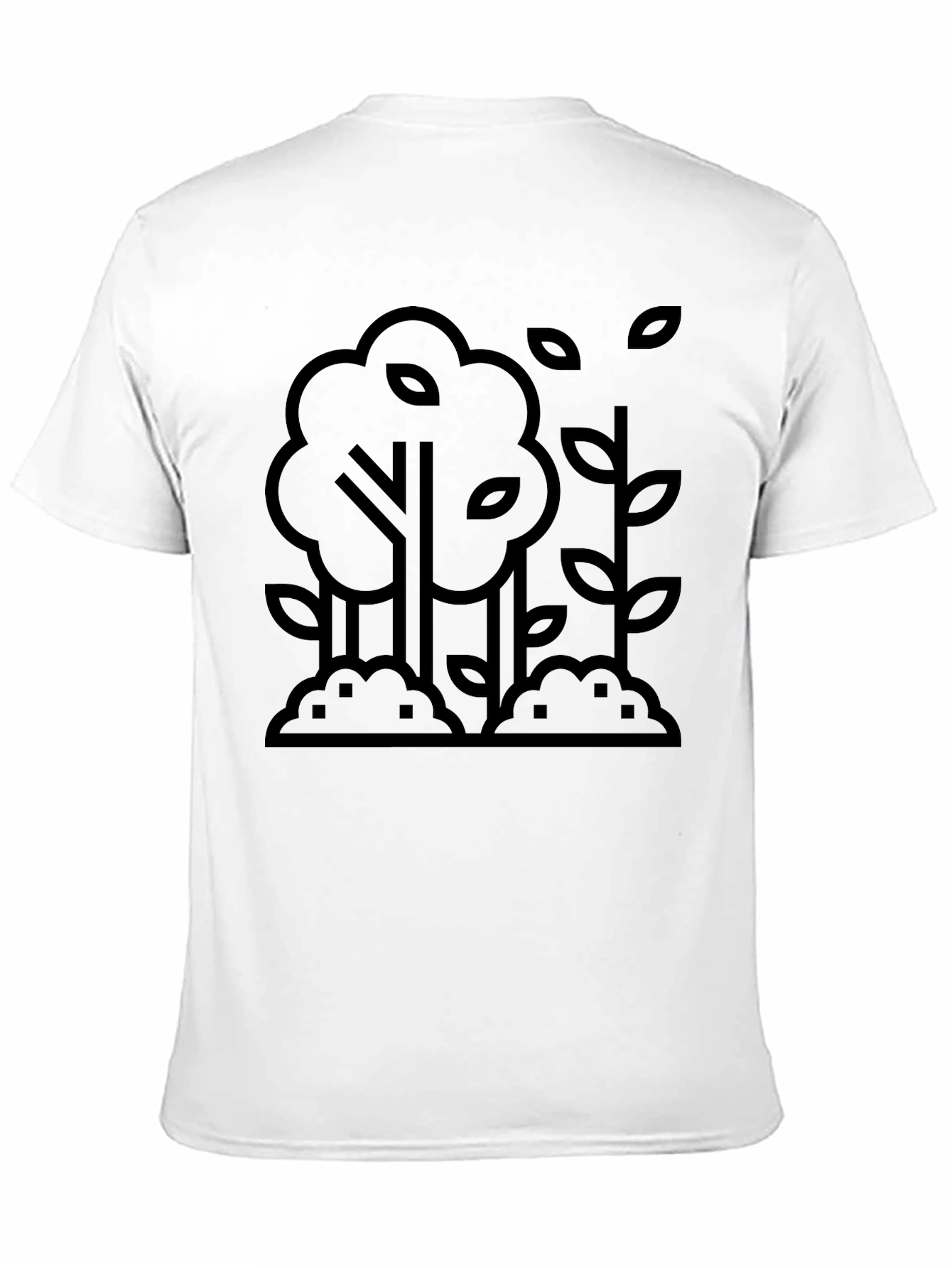 Black Nature Inspired Graphic T-Shirt view 11