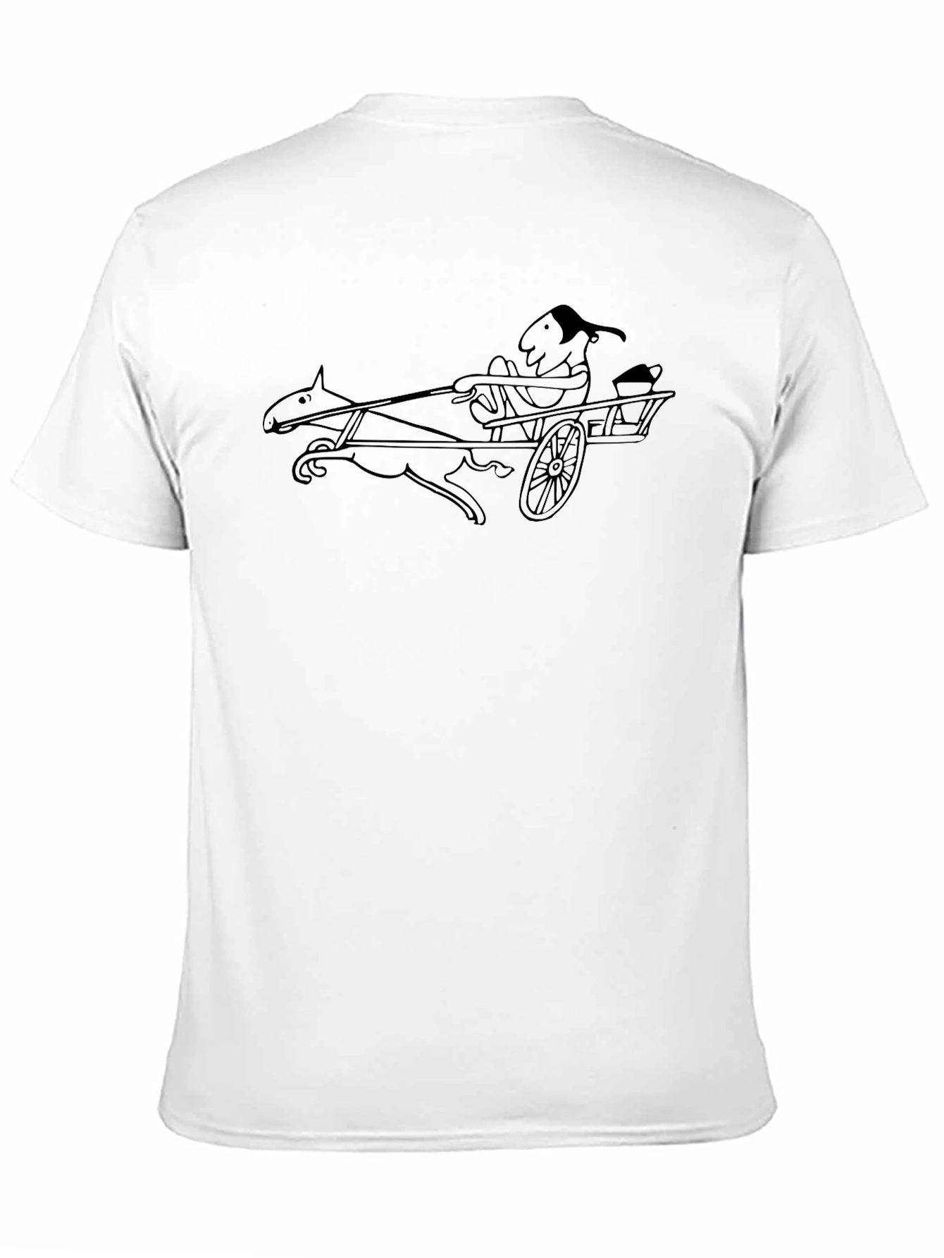 Black Horse-Drawn Cart Graphic T-Shirt view 11