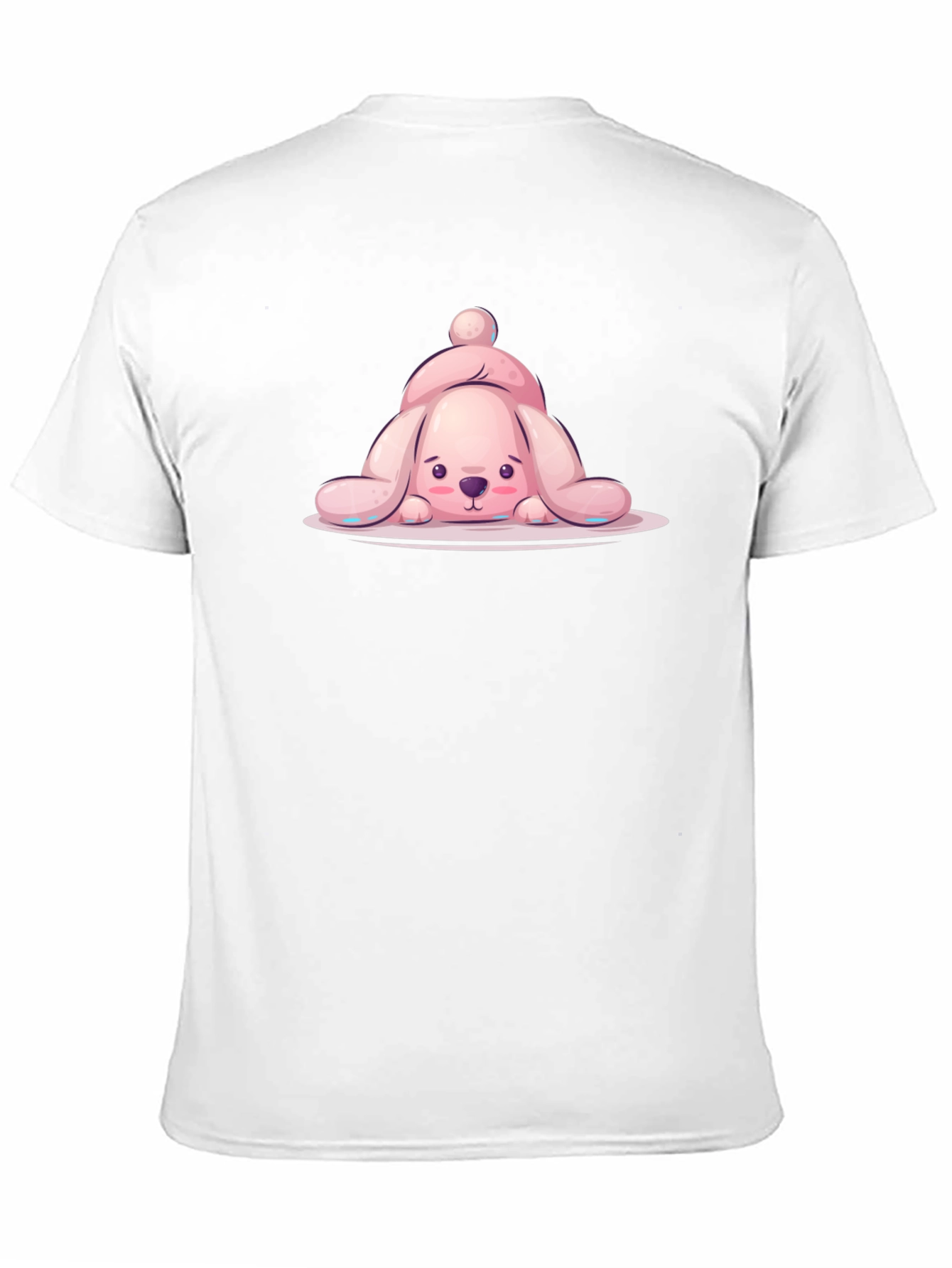 Black Cute Pink Bunny T-Shirt view 11