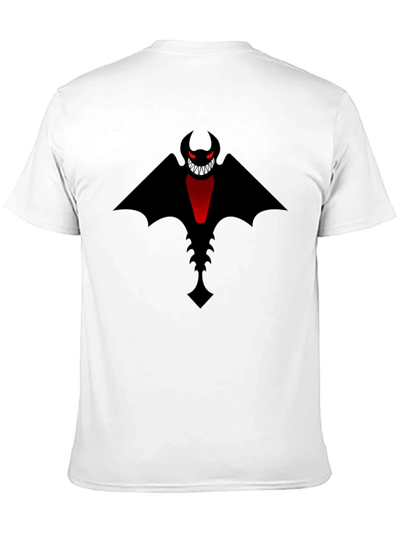 Black Men's Black T-Shirt - Bat Devil Graphic Tee view 11