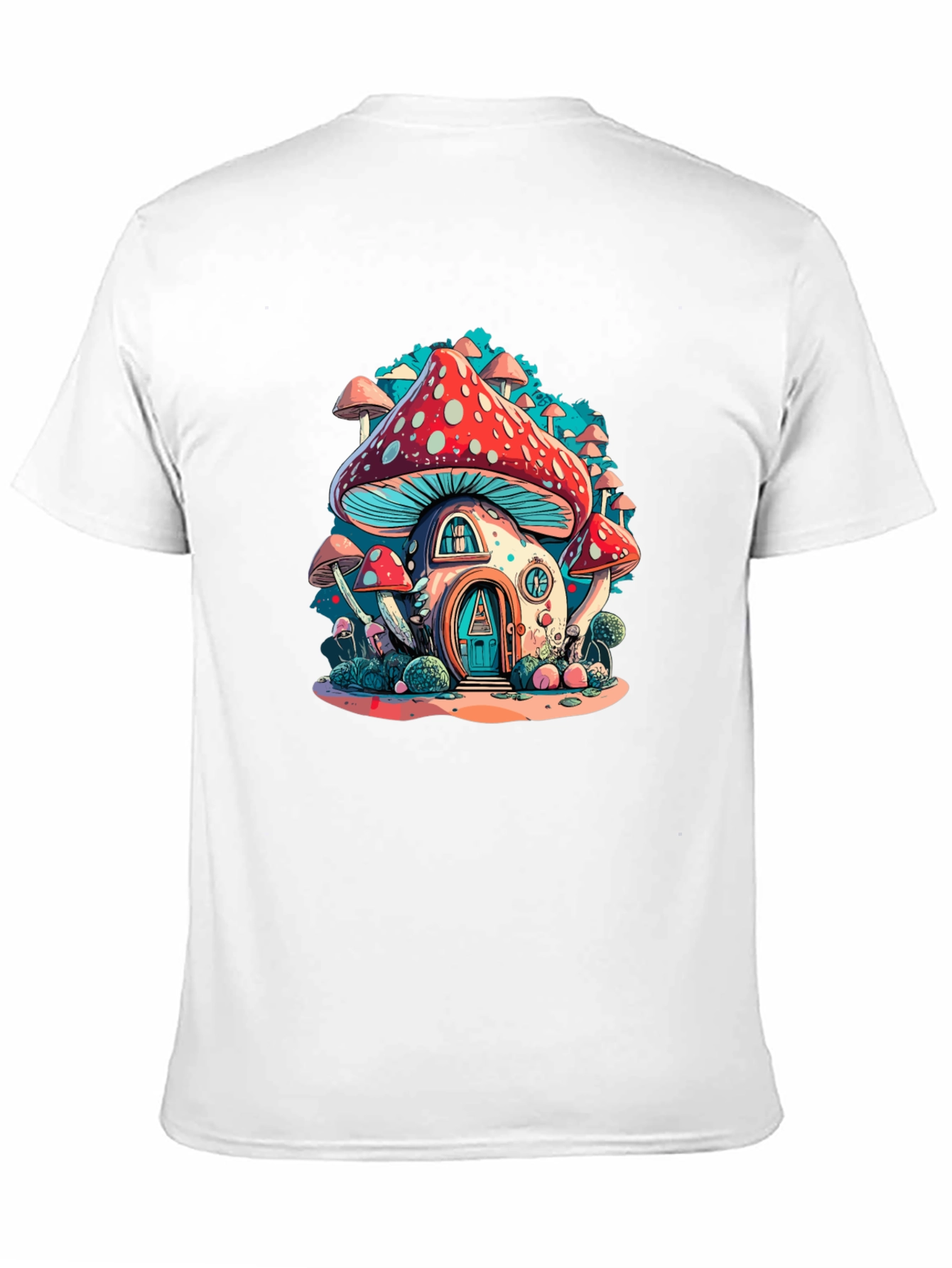 Black Mushroom House Graphic Tee view 11