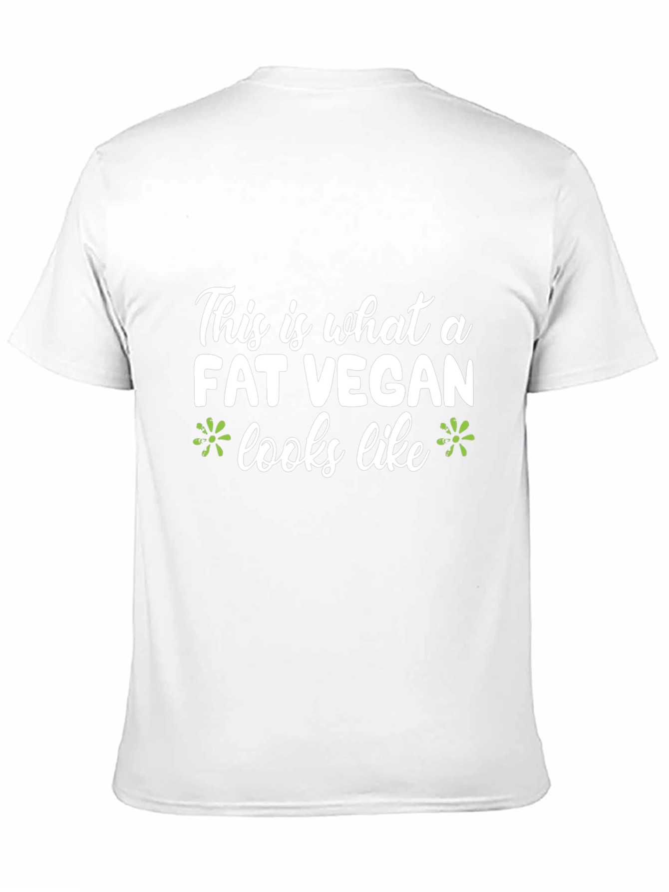 Black Fat Vegan T-Shirt - Funny Vegan Graphic Tee view 11
