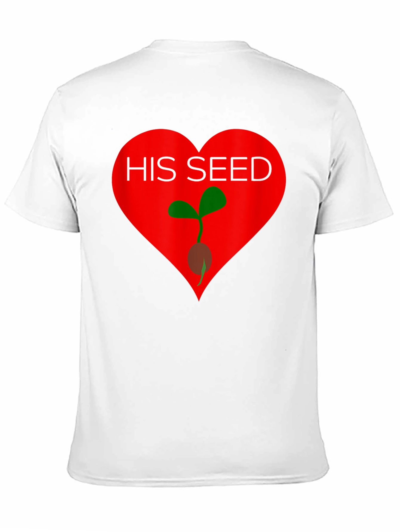 Black His Seed T-Shirt - Heart Design view 11
