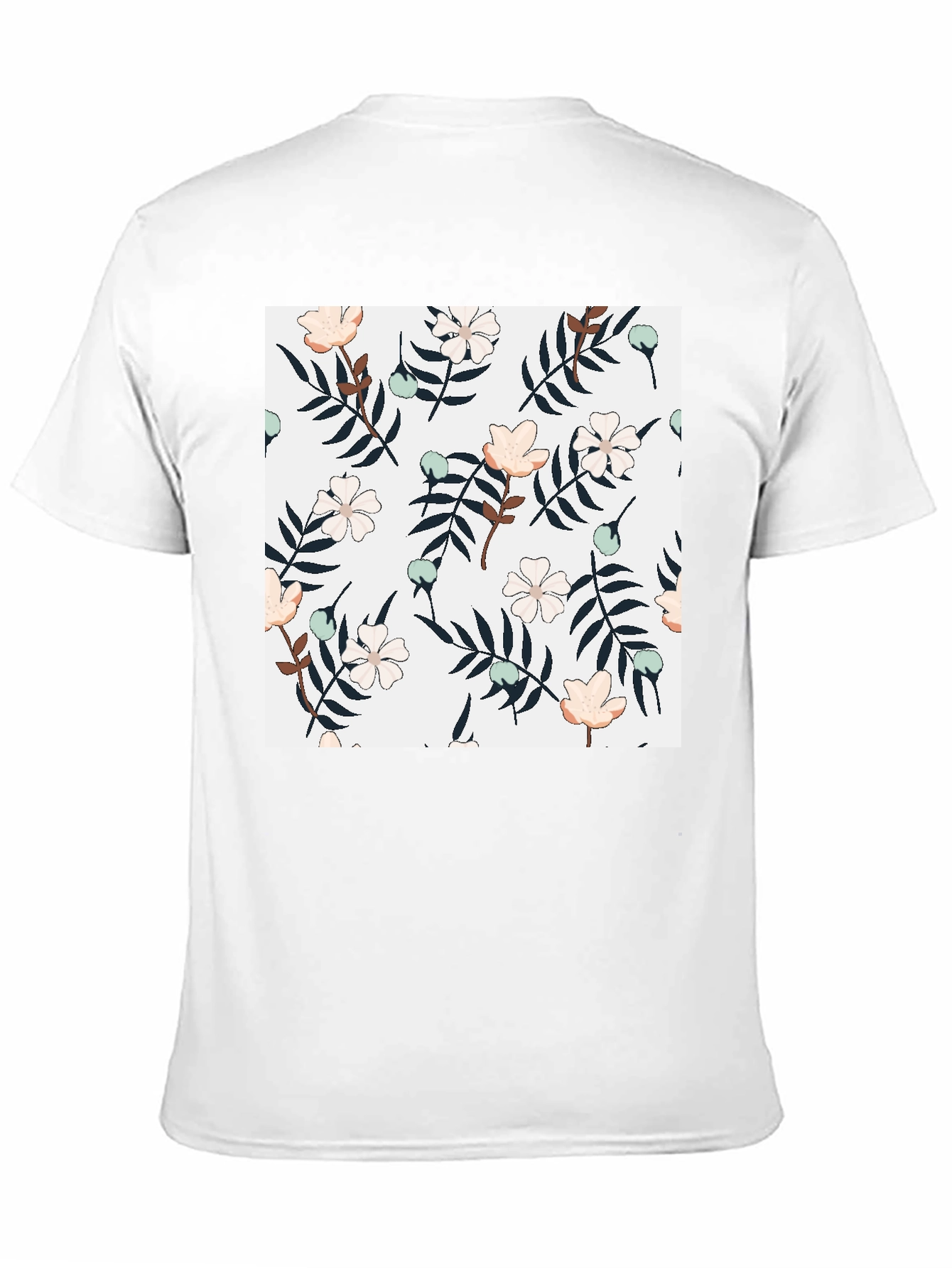 Black Floral Print Black T-Shirt view 11