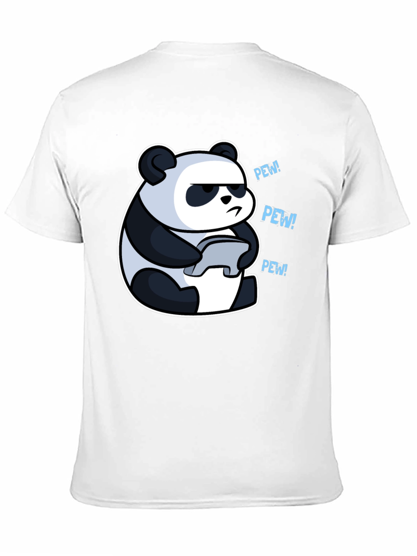 Panda Gamer Black T-Shirt - Pew Pew! - 11