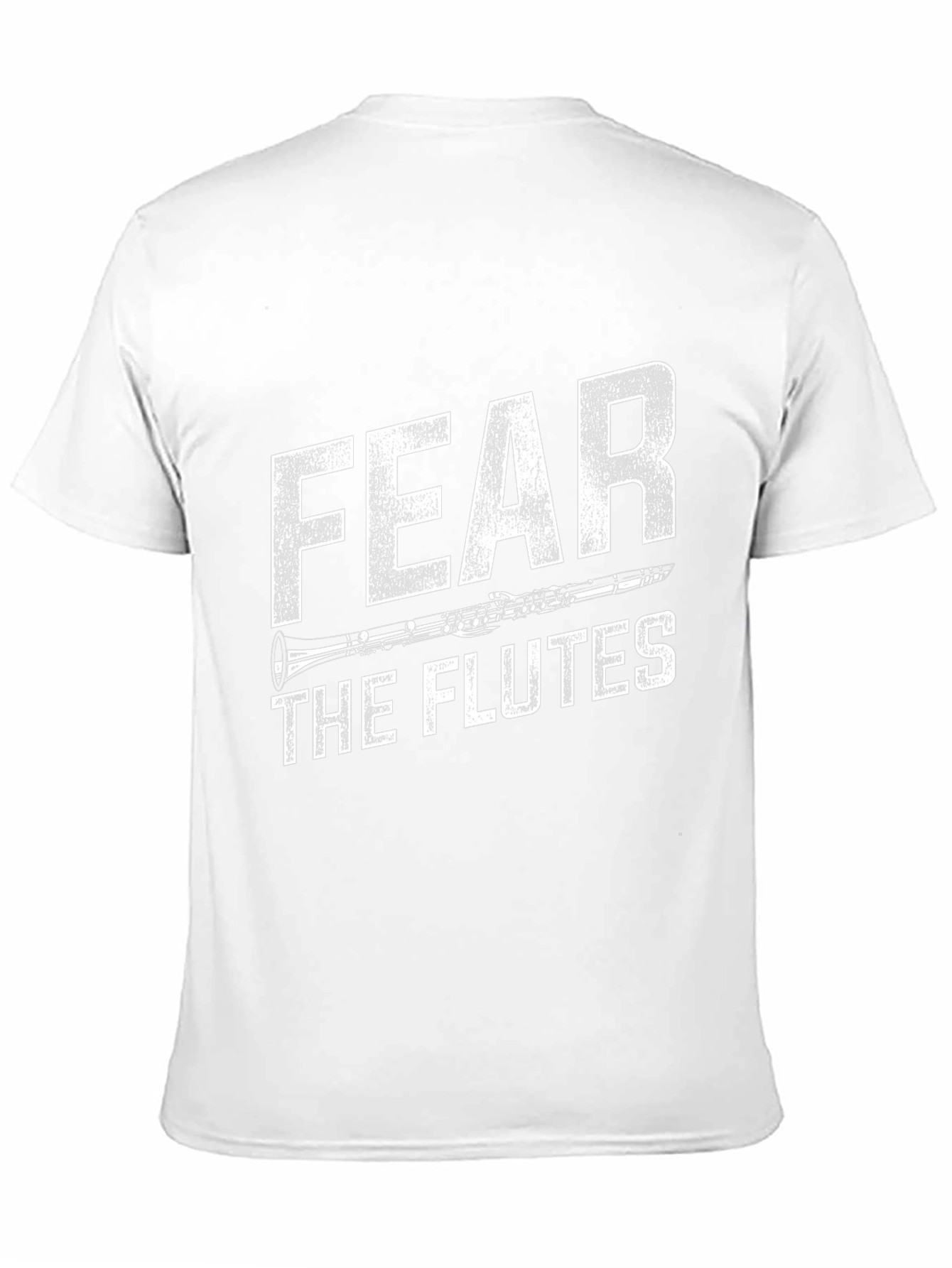 Black Fear the Flutes Funny Music T-Shirt view 11