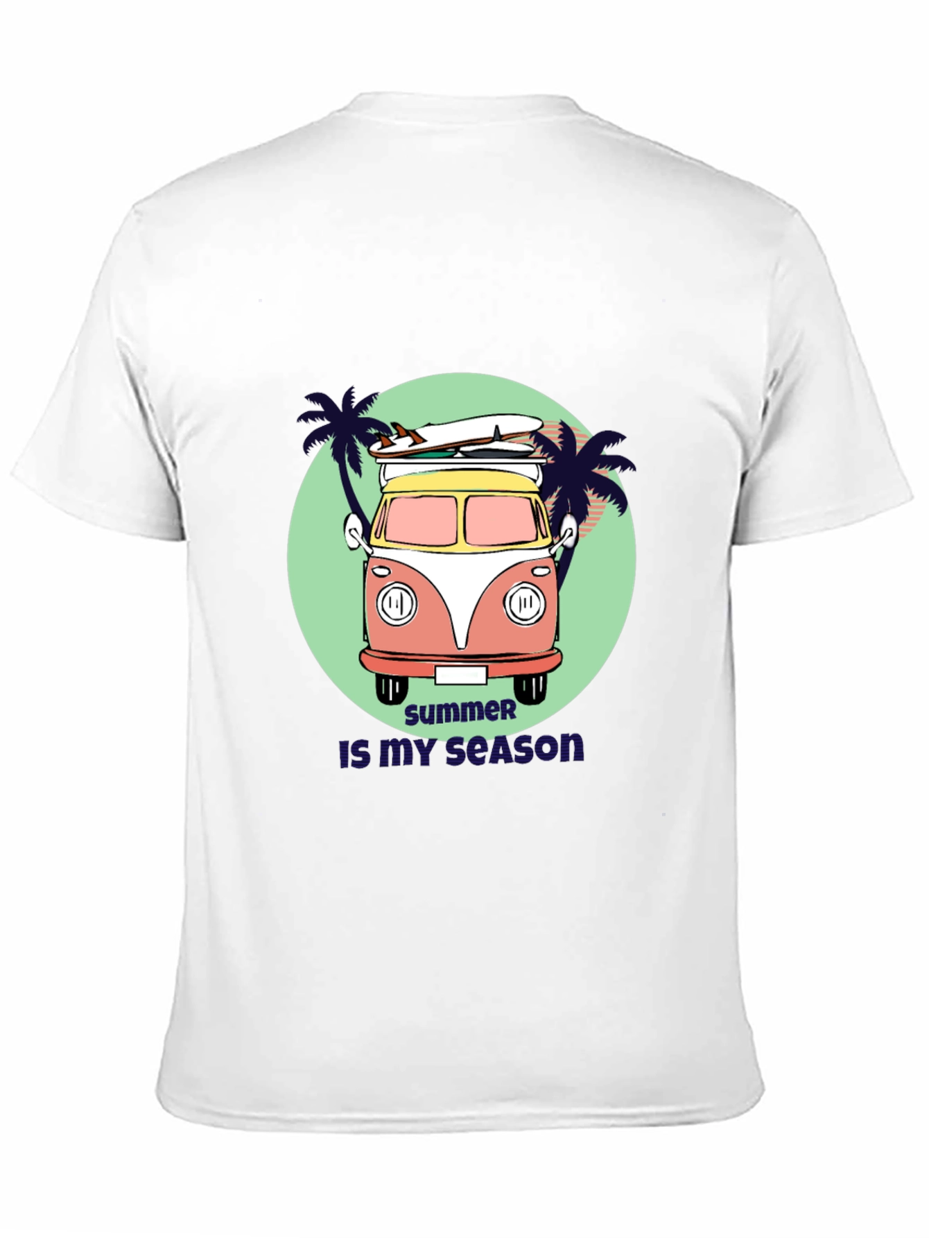 Black Summer Season Surf Van Graphic Tee view 11