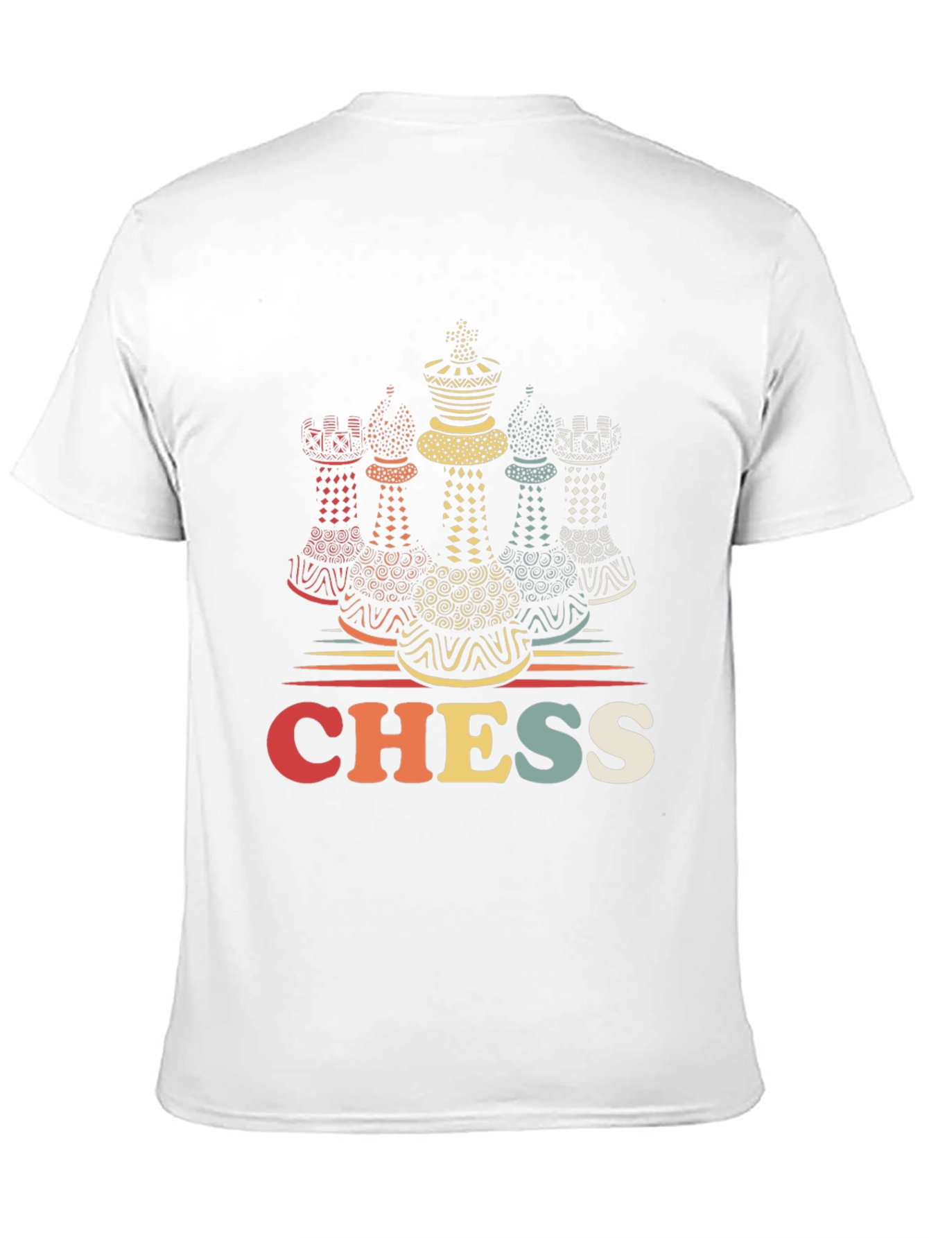 Black Retro Chess Piece Graphic T-Shirt view 11