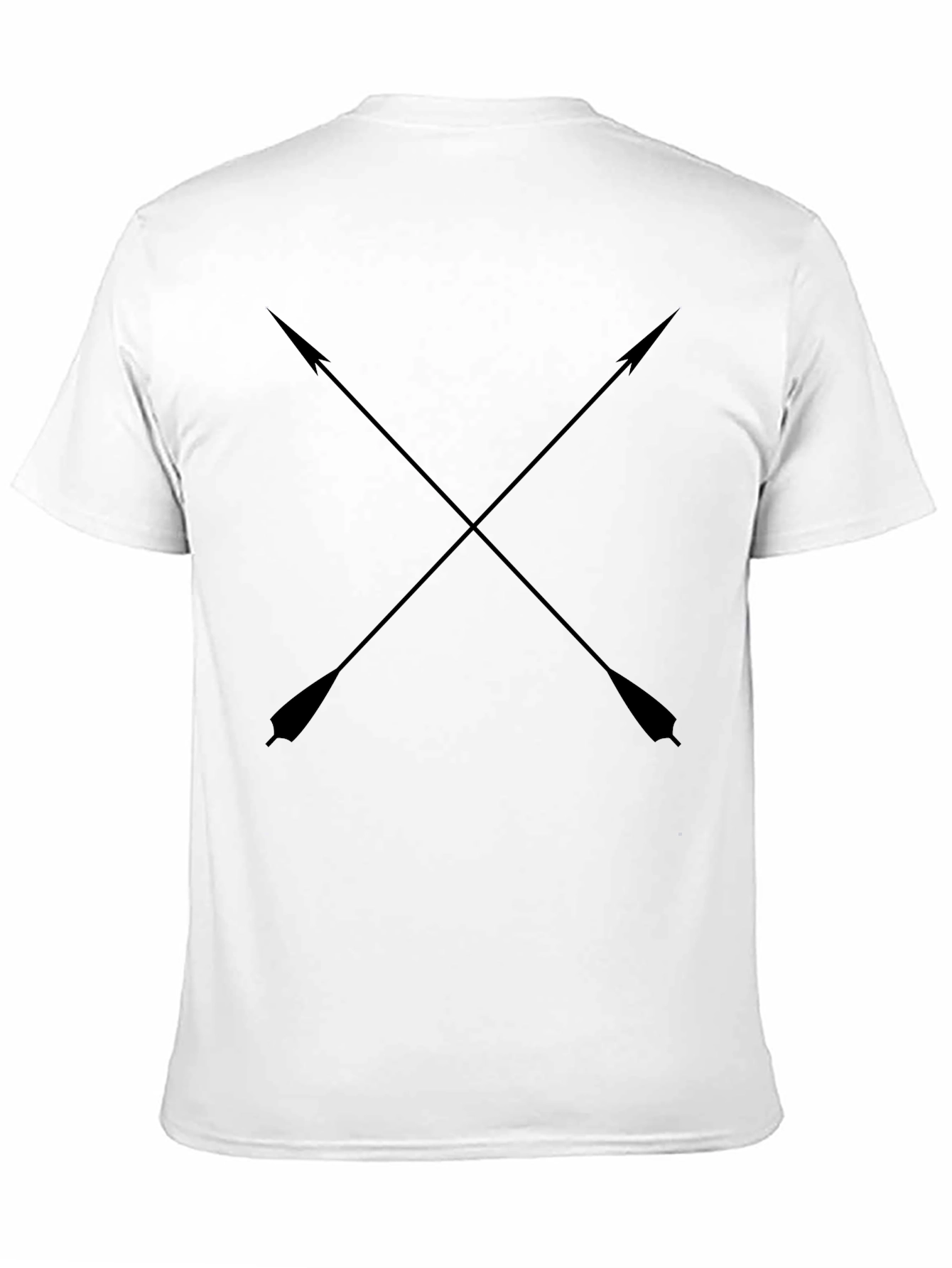 Black Crossed Arrows Graphic Tee - Black Cotton T-Shirt view 11
