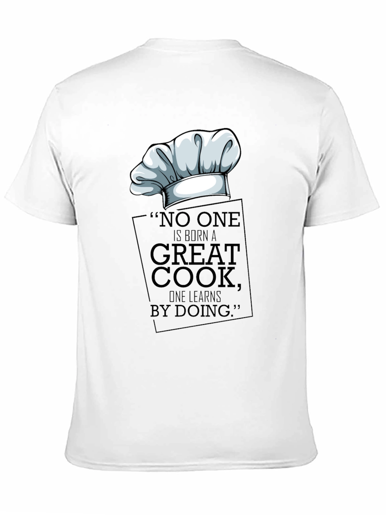 Black Chef's Hat T-Shirt - Great Cook Design view 11