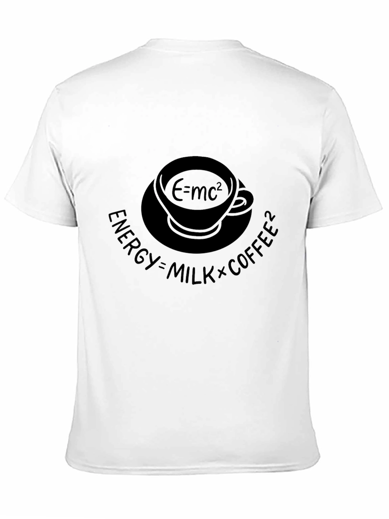 Black Energy=Milk*Coffee² Funny Equation T-Shirt view 11