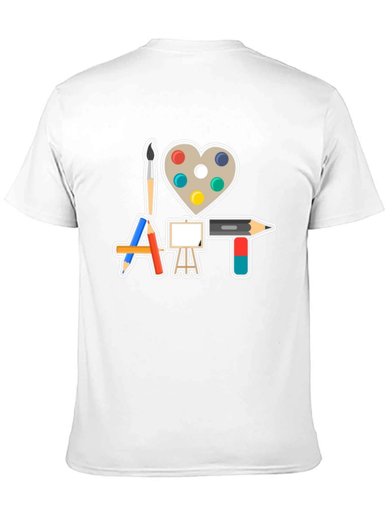 Black I Love Art T-Shirt - Creative Artist Design view 11