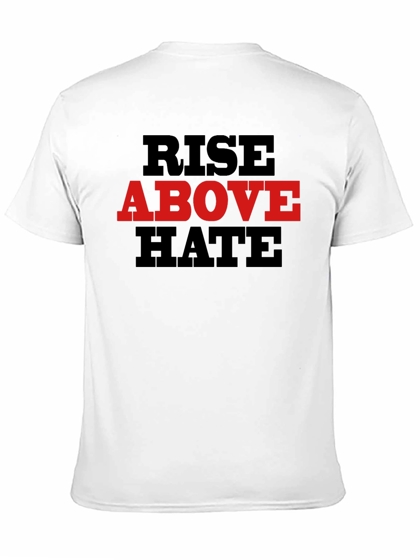 Black Rise Above Hate Graphic Tee - Black Cotton Blend view 11