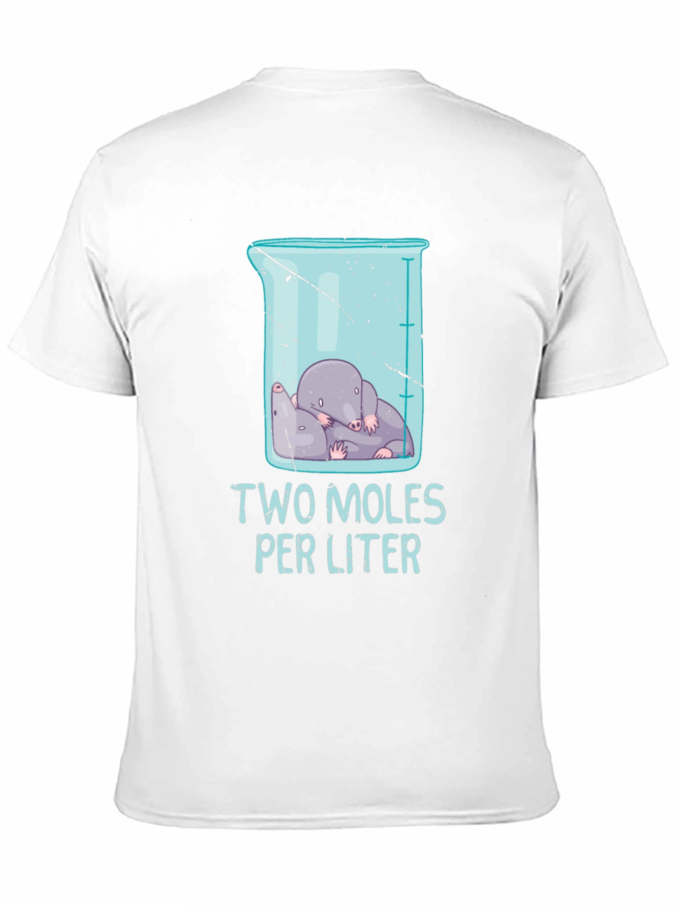 Black Two Moles Per Liter Science T-Shirt view 11