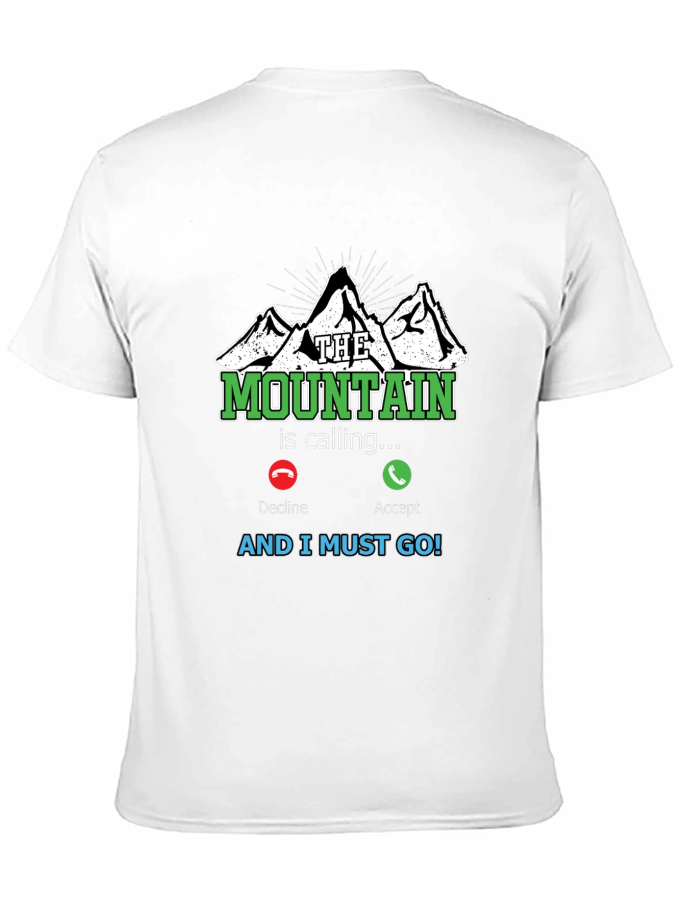 Black The Mountain is Calling T-Shirt view 11