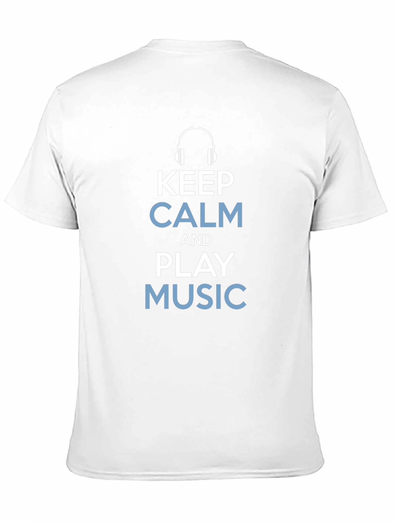 Black Keep Calm & Play Music T-Shirt - Black Cotton Tee view 11